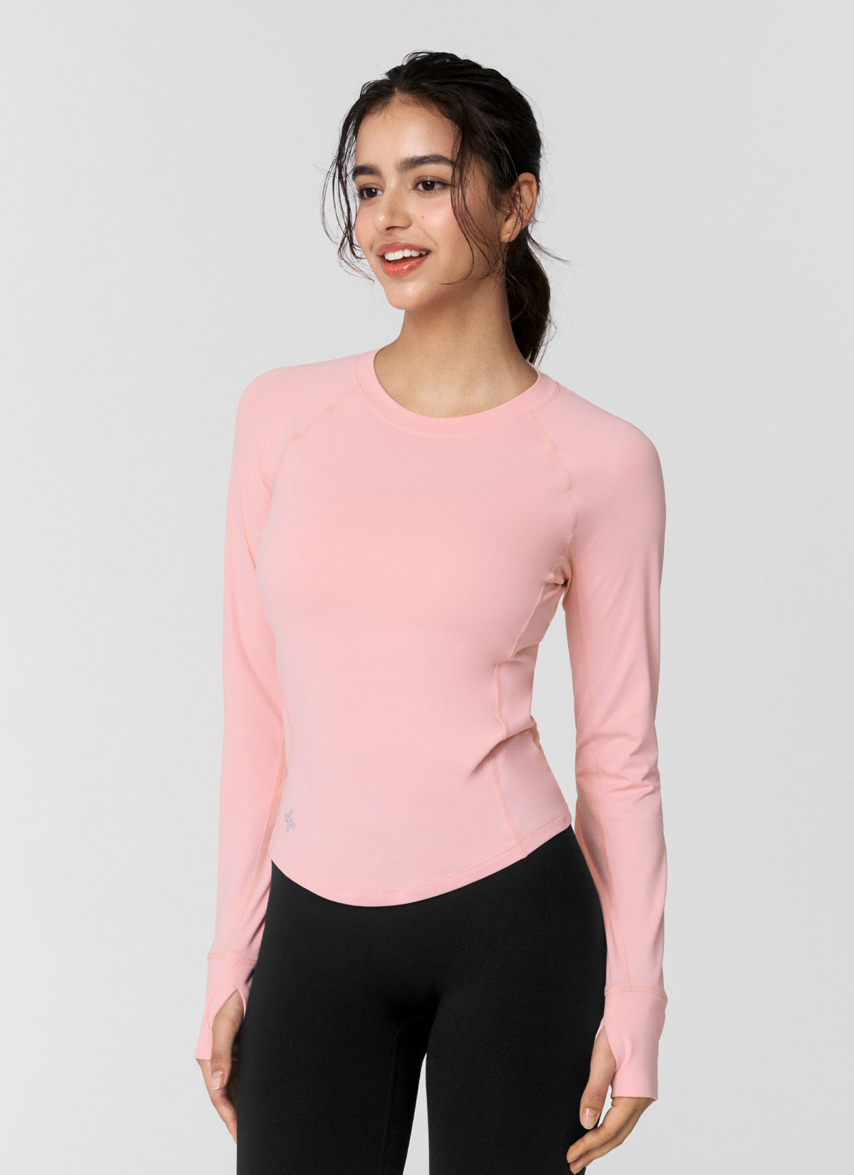 High-Intensity Fingerhole Long Sleeve Workout Shirt for Women - Gym, Yoga & Running Performance Apparel