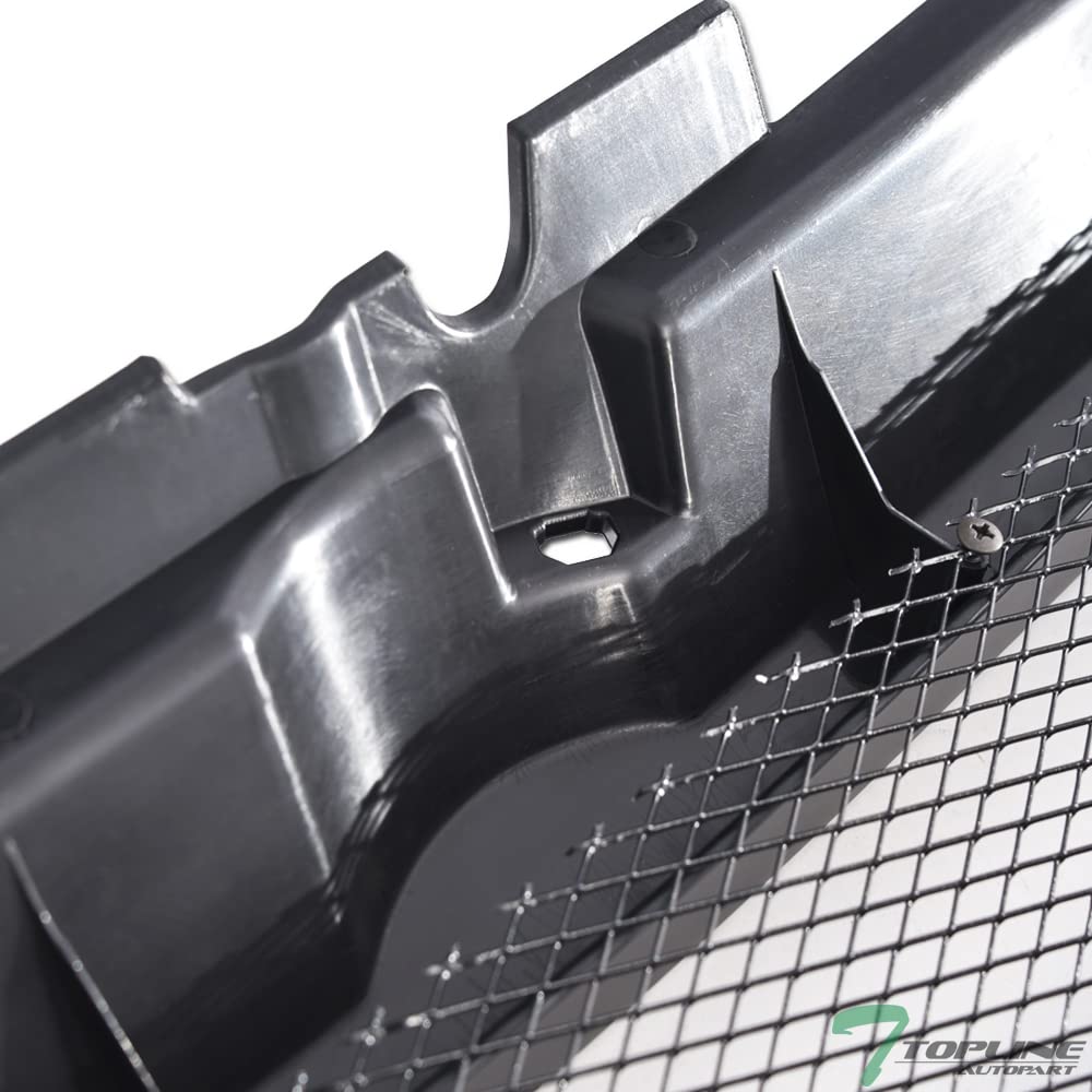 1999-2005 VW Jetta Bora MK4 Matte Black Aluminum Mesh Front Bumper Grille - Replacement Car Grill for Improved Airflow & Stylish Look - Perfect for Car Enthusiasts & Auto Upgrades