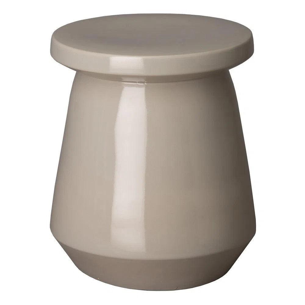 18 Inch Victorian Ceramic Outdoor Garden Stool - Weather-Resistant Decorative Seat for Patio, Lawn, and Backyard Decor