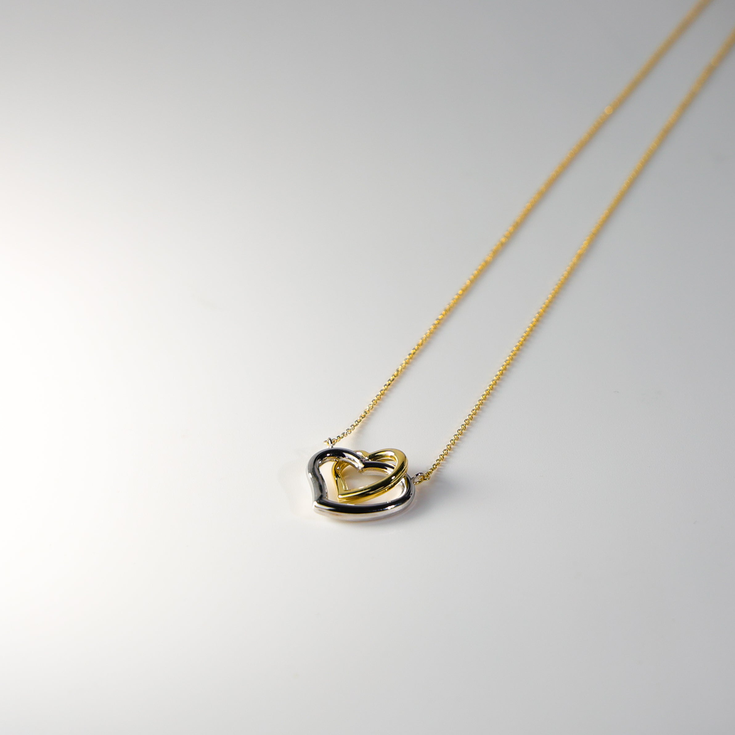 Gold Double Heart Necklace NK0149 - Romantic Gift for Her, Valentine's Day, Anniversary & Special Occasions