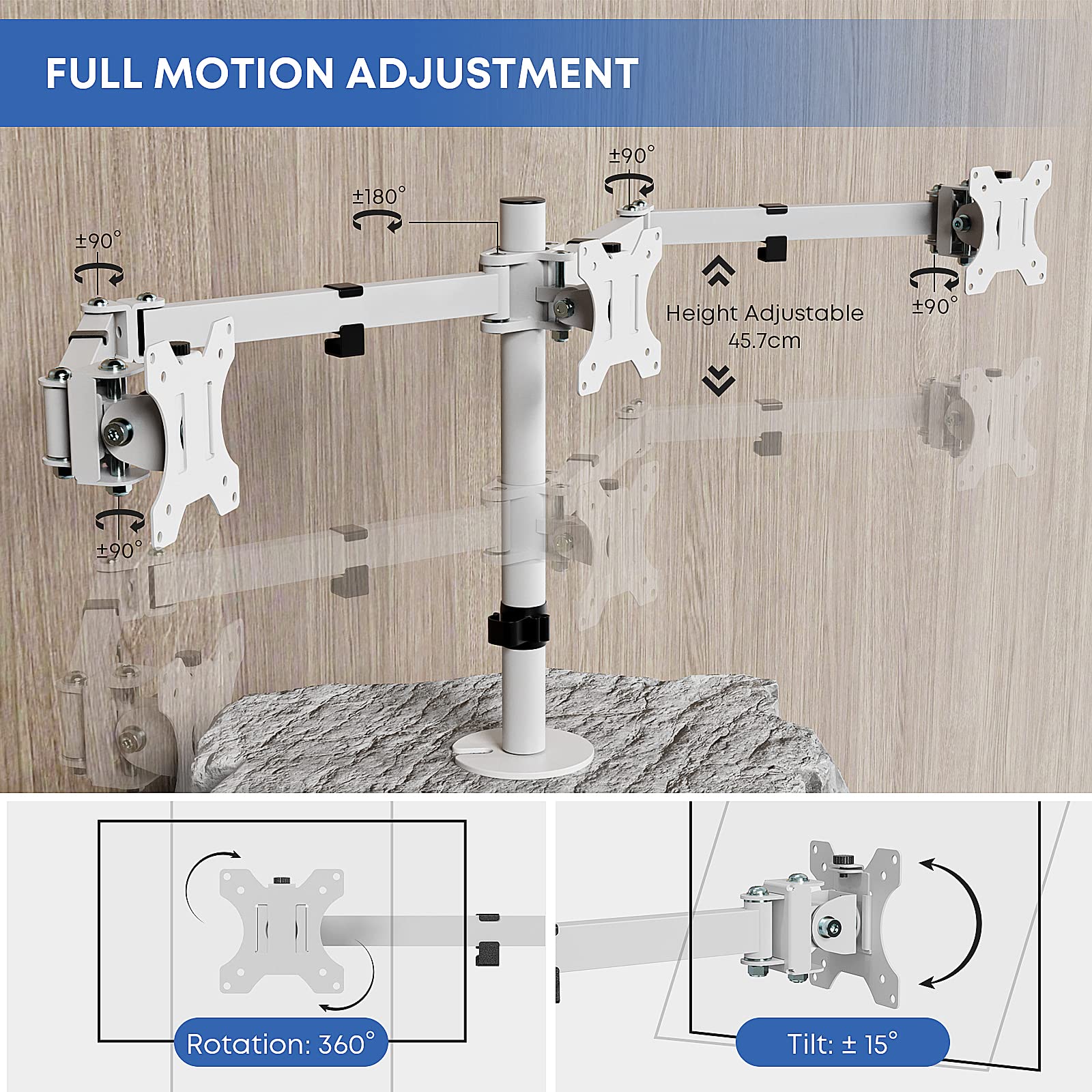 PUTORSEN 3 Monitor Stand for 13