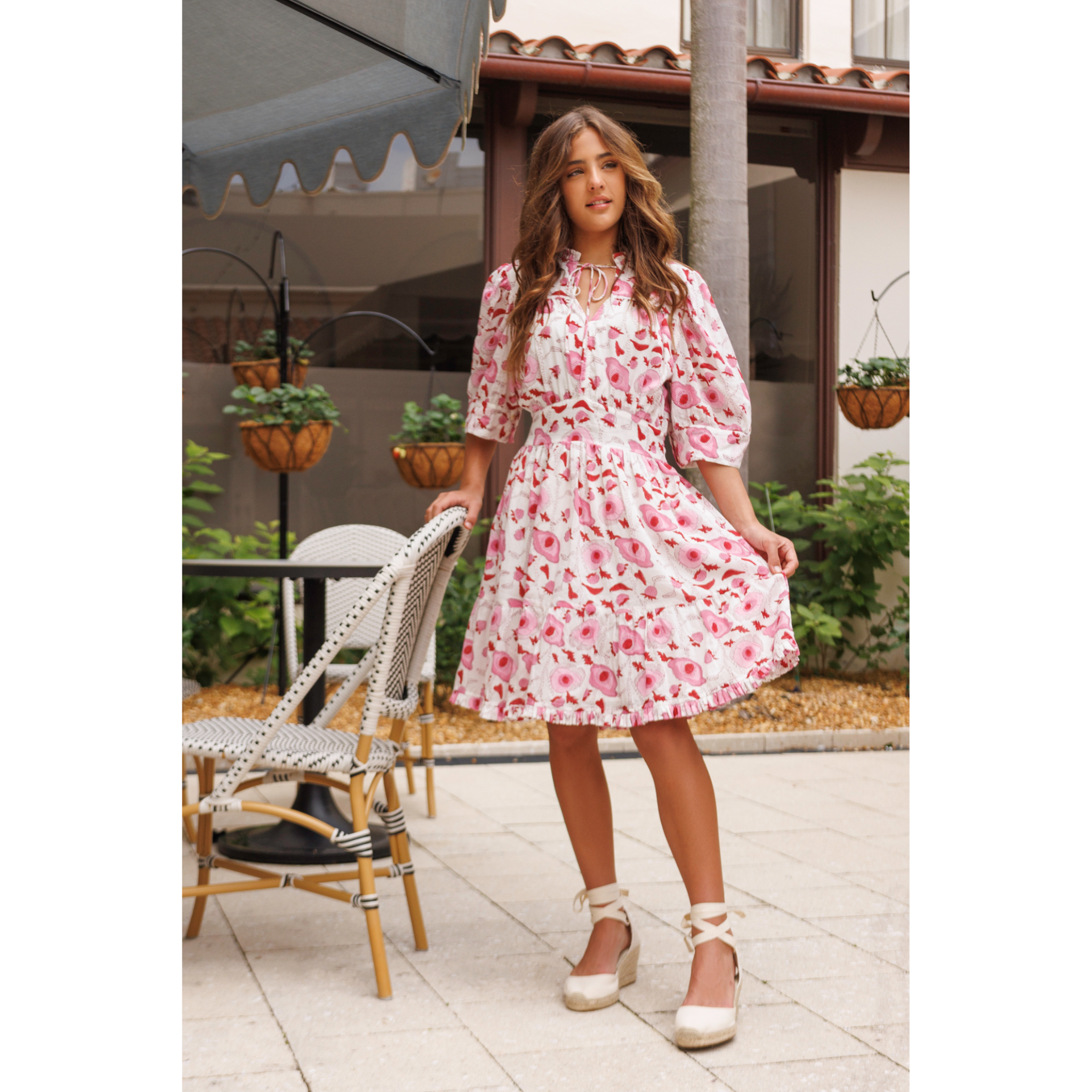 Anuka Floral Print Summer Dress for Women - Elegant Boho Maxi Dress with Short Sleeves | Perfect for Beach Vacations, Date Nights & Garden Parties