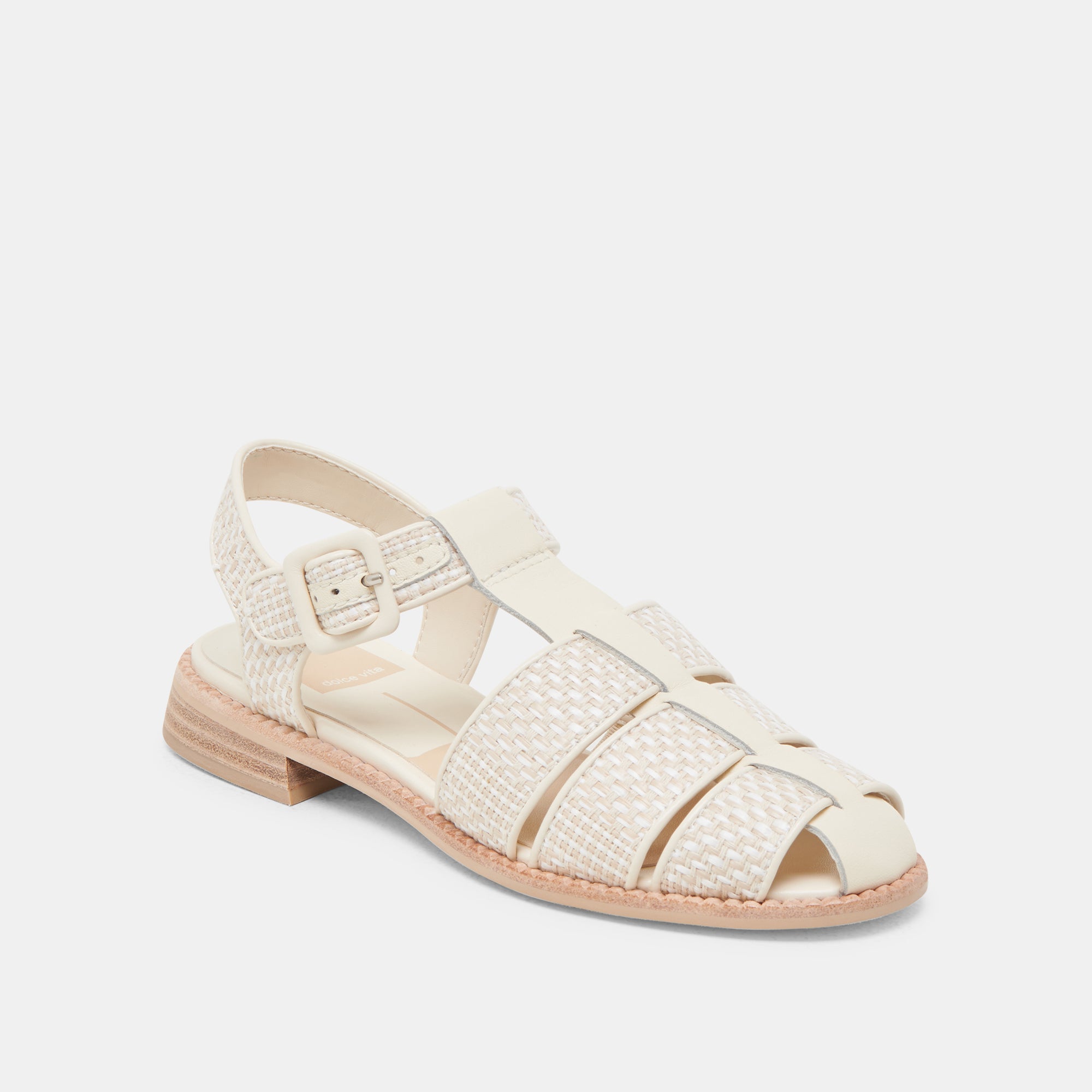 HOLIS Women's White Multi Raffia Sandals - Comfortable Beach & Summer Casual Shoes for Walking, Travel, and Outdoor Activities