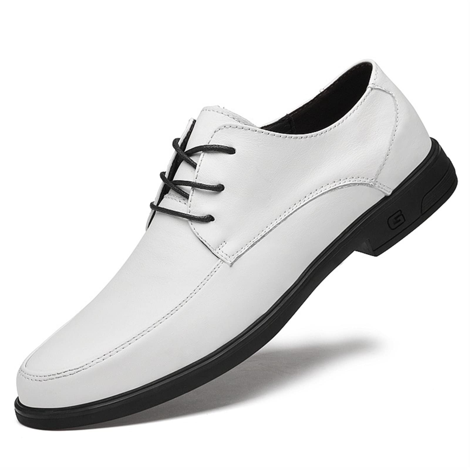 Premium Men's Leather Dress Shoes - Oxford Derby Lace-Up Formal Shoes with Anti-Slip Rubber Sole | Comfortable Business & Wedding Shoes for Men | Perfect for Office, Prom, and Special Occasions