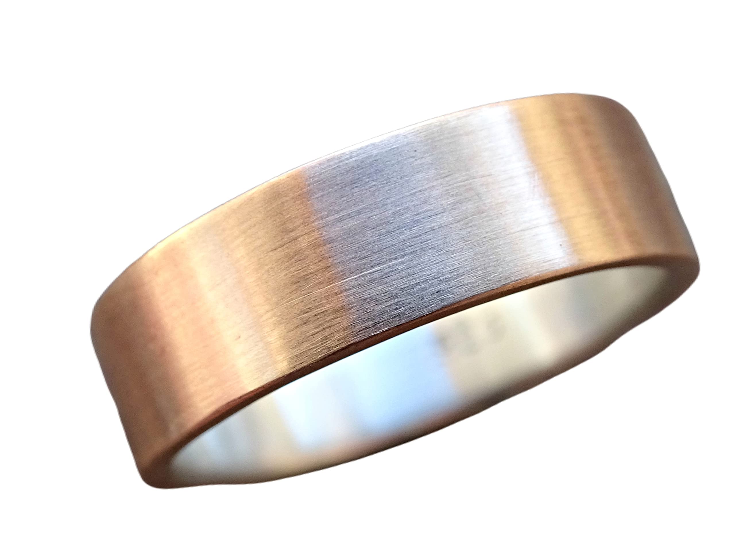 Men's Bronze Wedding Band - Personalized Rustic Silver Bronze Ring for Men - Anniversary Gift for Him - Perfect for Weddings, Engagements & Special Occasions