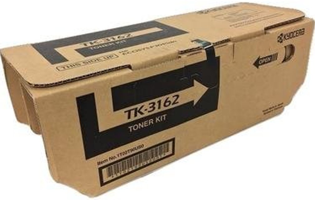 KYOCERA TK-3162 Black Toner Kit (1T02T90US0) - High Yield 12,500 Pages for ECOSYS P3045dn Monochrome Laser Printer | Office & Home Printing Solution | Compatible with Reports, Documents & Presentations