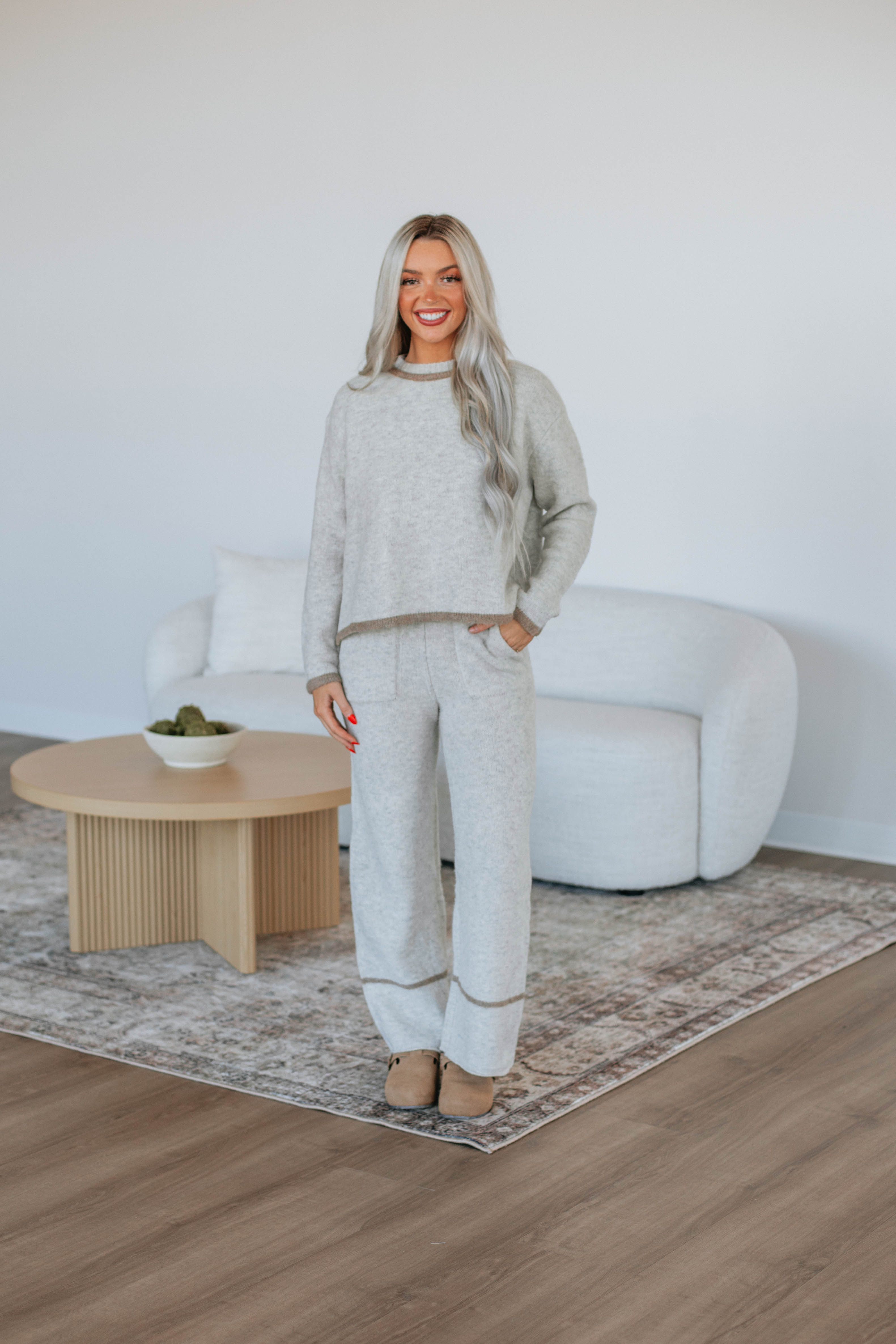 Amberly Knit Pants for Women - Soft Stretchy Comfortable High Waisted Lounge Pants - Perfect for Yoga, Home Wear and Casual Outfits