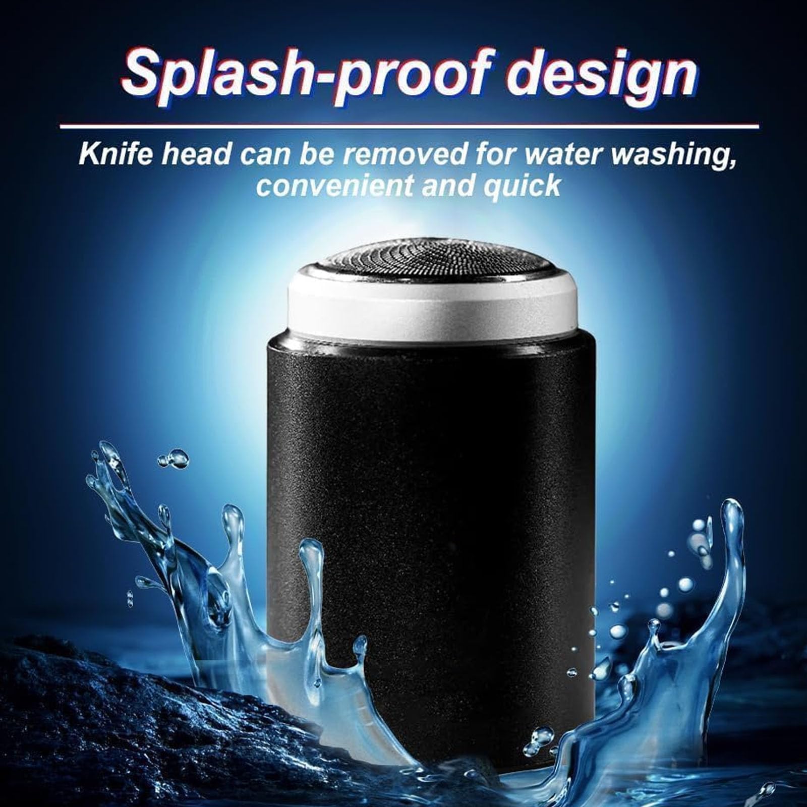 Enspiracle Mini Portable Electric Shaver - Compact & Rechargeable Travel Razor for Men & Women - Waterproof & Washable - Perfect for Gym, Travel & On-the-Go Grooming (Silver, 1 Pack)