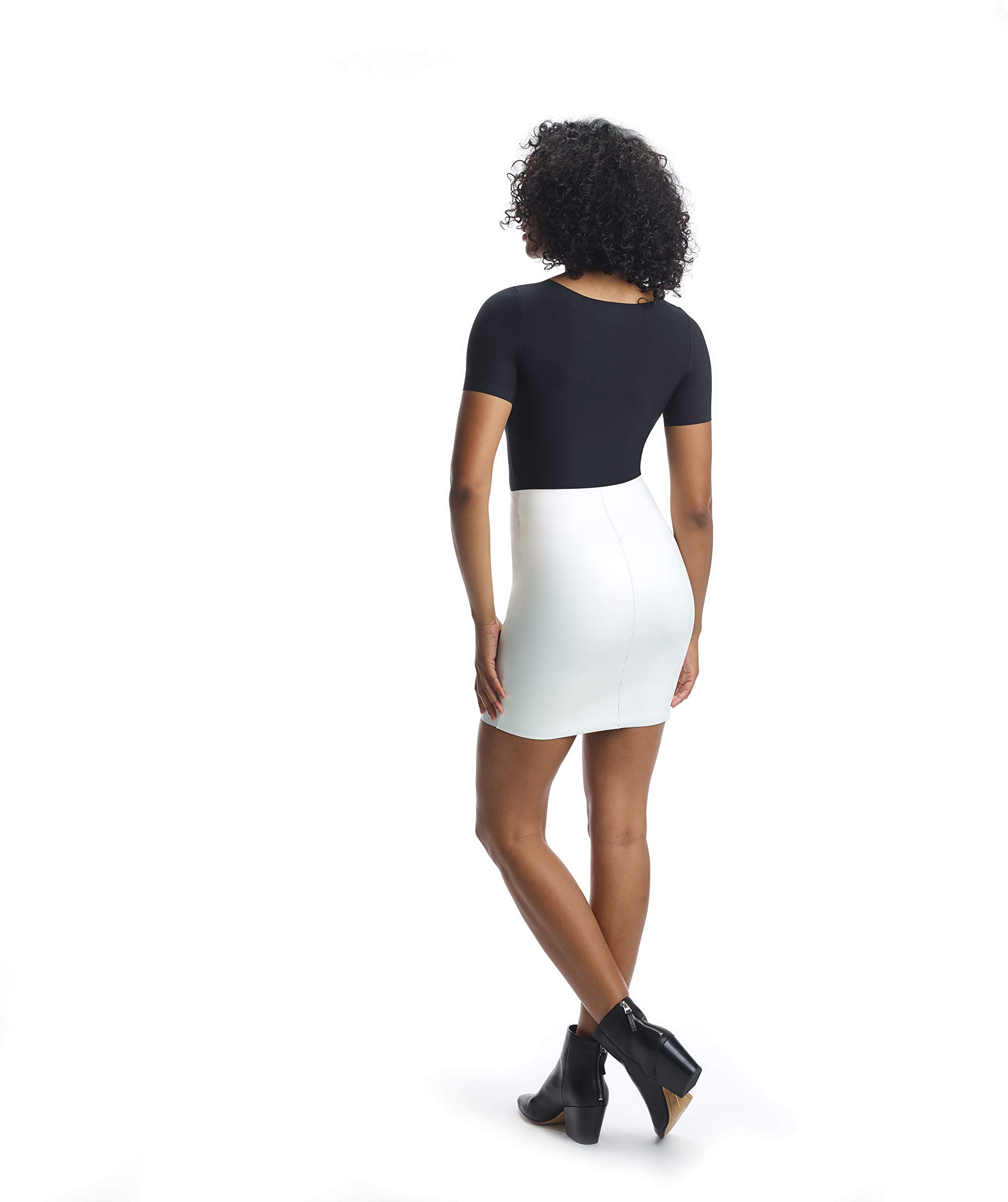 Commando Faux Leather Mini Skirt - High Waist Bodycon Stretch Skater Skirt for Women | Perfect for Beach Vacation, Kawaii & Boho Style Outfits | Great for Clubbing, Date Night & Casual Wear