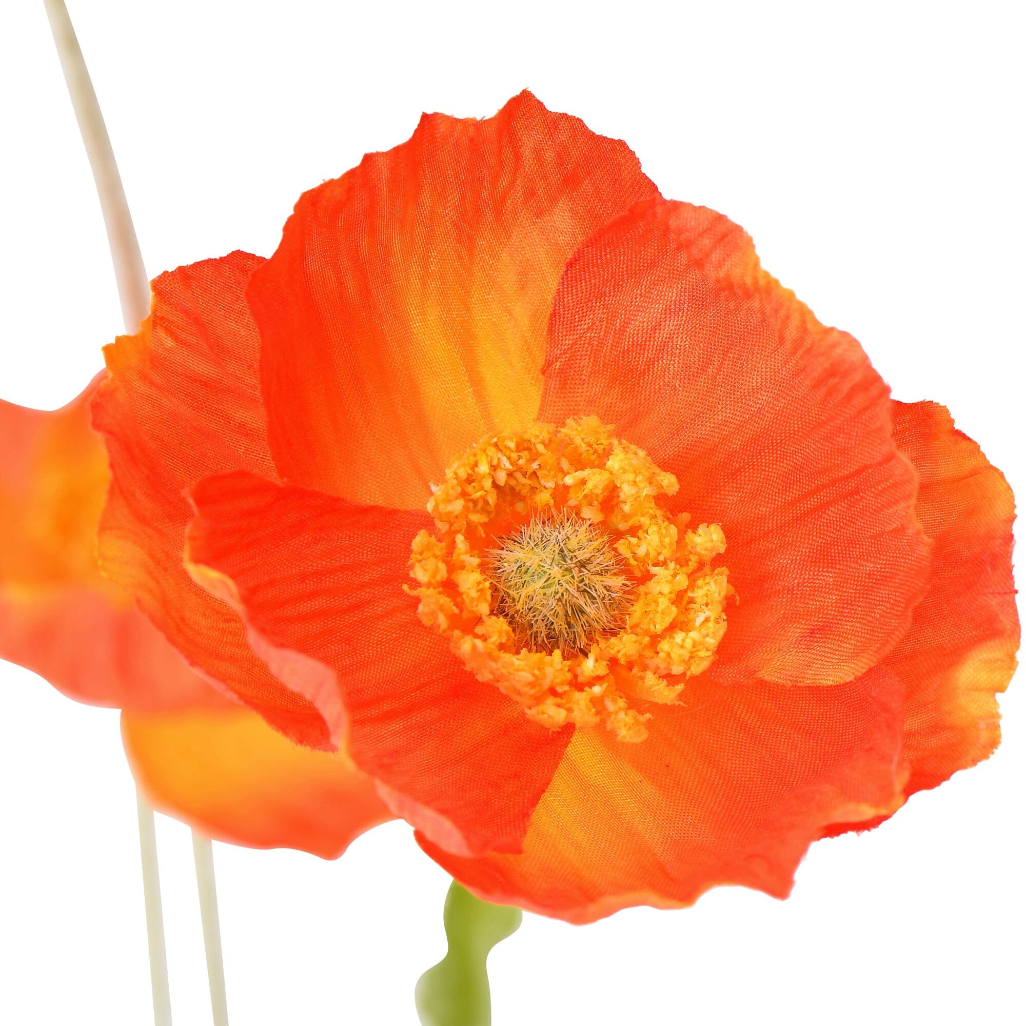 Red Artificial Poppy Flower - Realistic Silk Floral Decor for Home, Wedding, and Party Arrangements