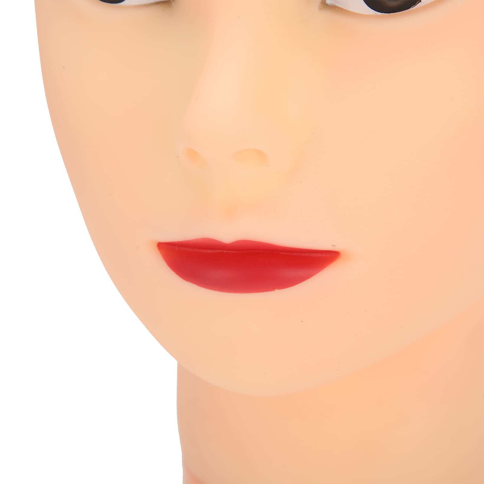 Professional Jonlaki Bald Mannequin Head for Makeup Training - Wig, Hat & Eyeglasses Display Head with Removable Makeup - Perfect for Salon, Barber & Cosmetology School Practice