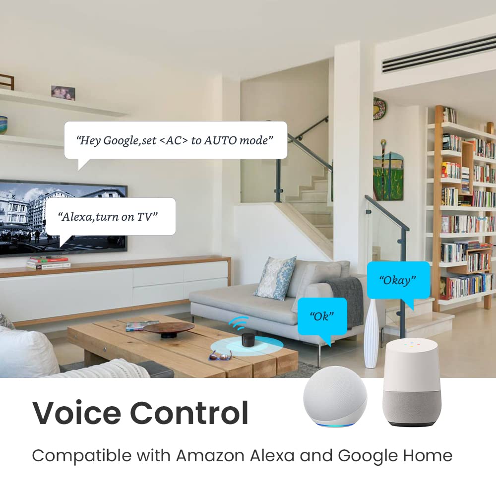 Broadlink RM4 Mini Smart IR Universal Remote Control - Works with Alexa & Google Assistant, Control Devices from Anywhere via Smartphone | Perfect for Smart Homes, TVs, ACs & Entertainment Systems