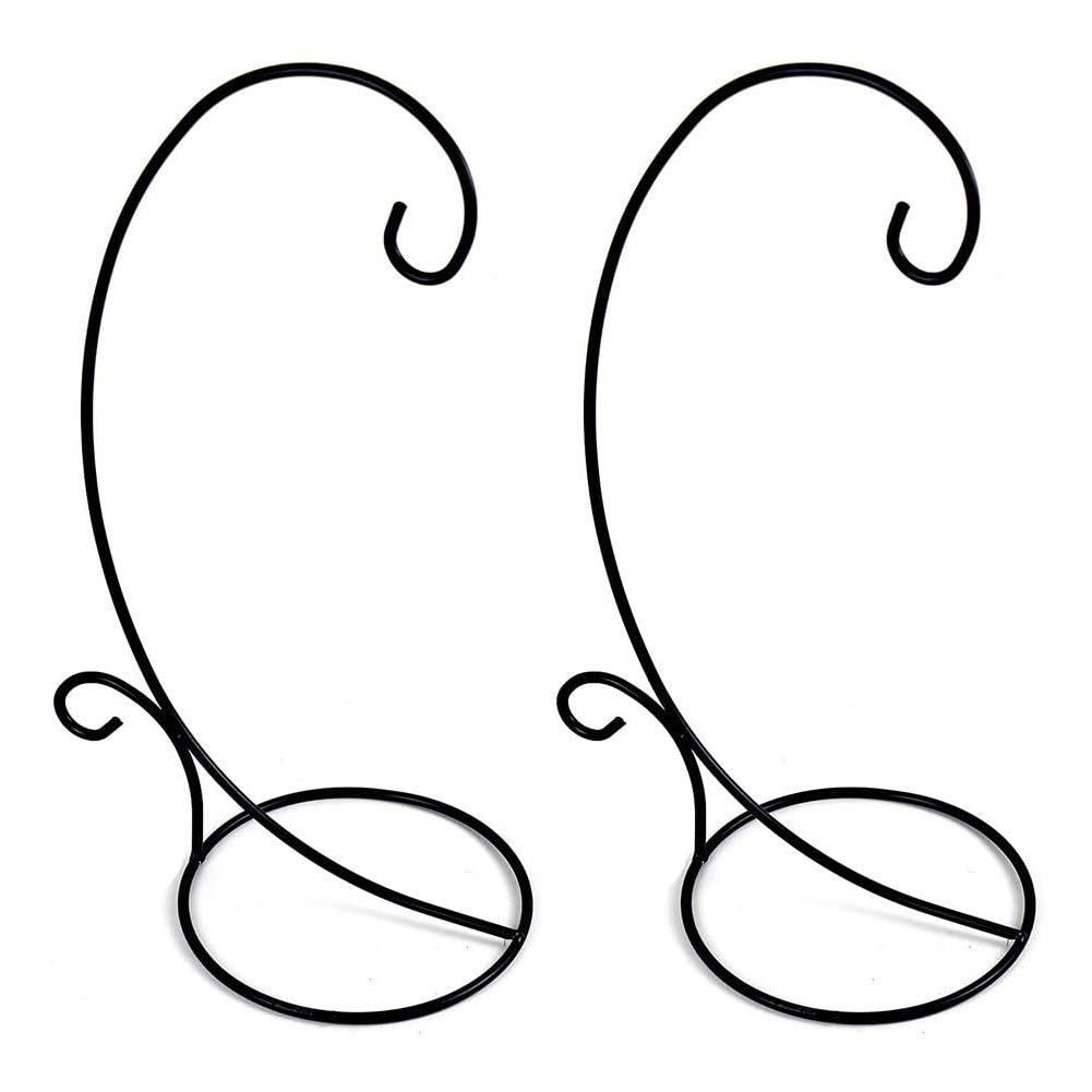 2-Pack Metal Ornament Display Stands - Tall Lightweight Iron Holder for Hanging Globes, Air Plants & Terrariums - Perfect for Christmas Decor, Wedding Centerpieces, Home Party Crafts & Witch Ball Displays