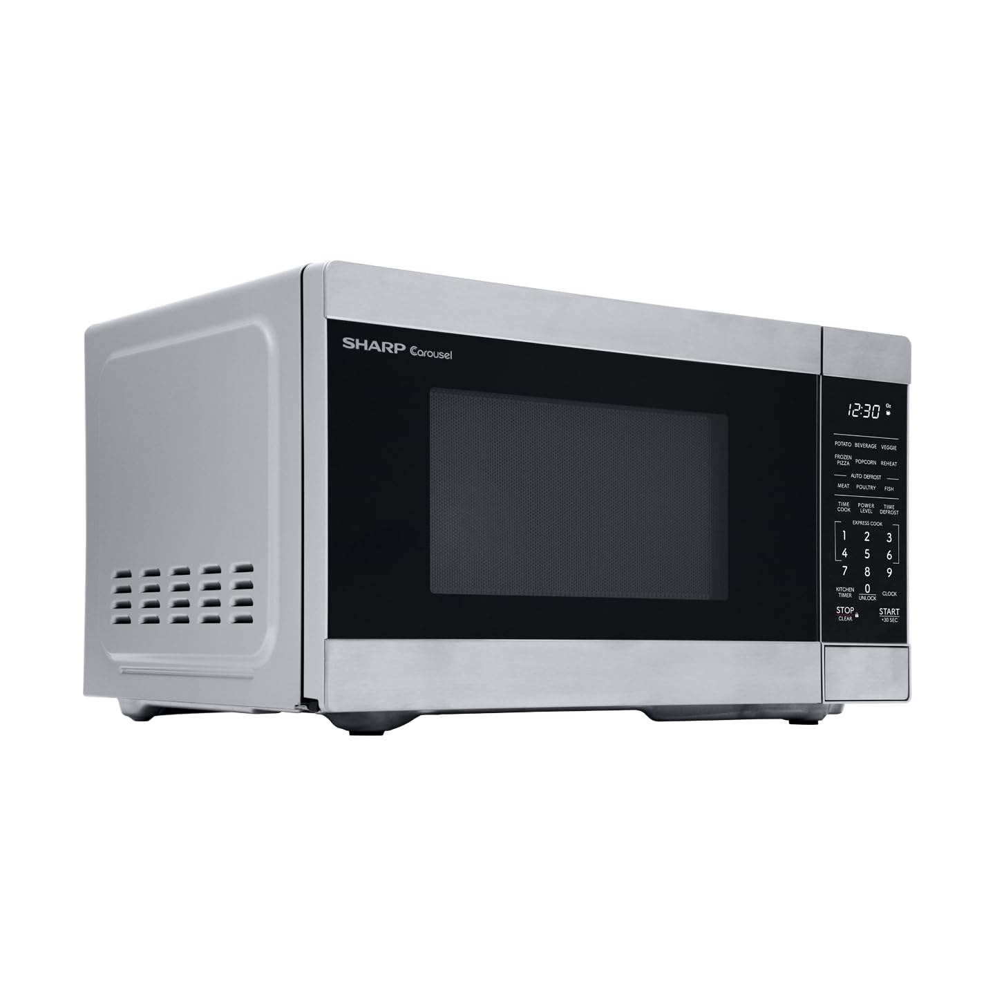 SHARP SMC0761KS Countertop Microwave Oven - 0.7 CuFt Stainless Steel Compact Microwave for Small Kitchen, Dorm Room & Office Use