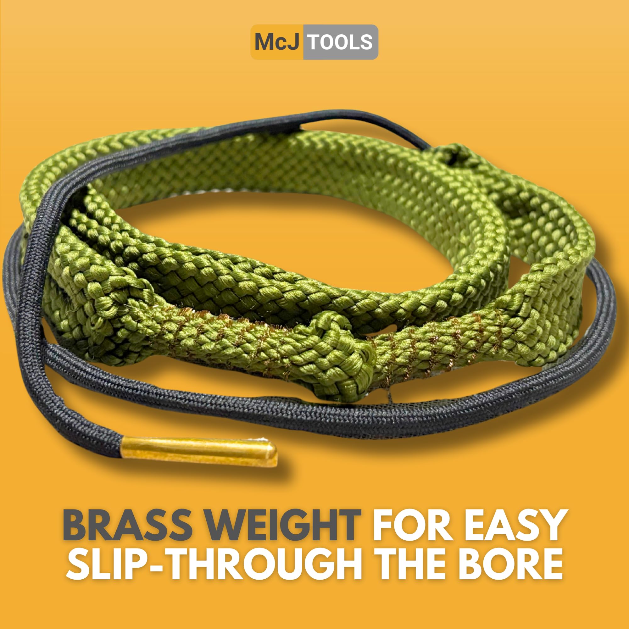 9mm Bore Cleaning Snake Rope - 2 Pack for .357 & .38 Cal Guns - Perfect for Gun Maintenance