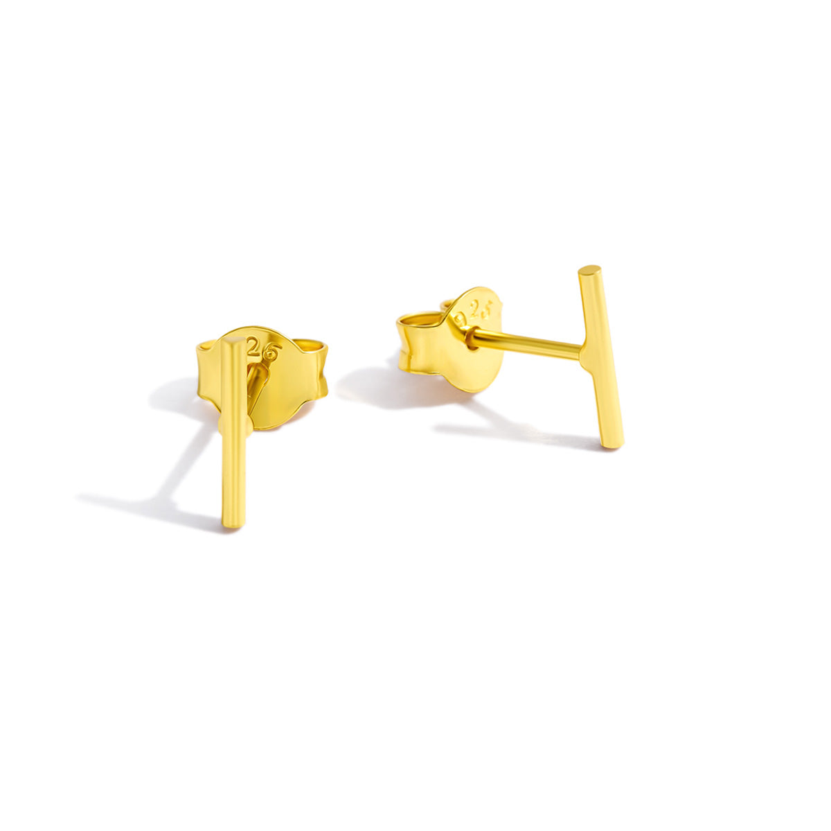Dainty Gold Bar Stud Earrings for Women - Minimalist Elegant Jewelry for Everyday Wear & Gifting