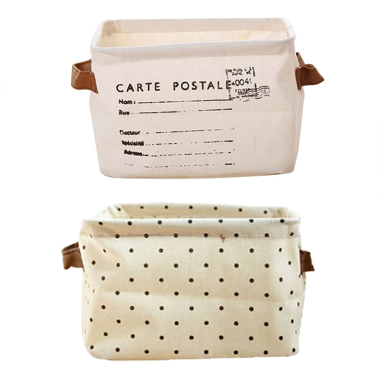 2 Pack Cotton Fabric Bread Baskets - Foldable Kitchen Storage Bins for Bread, Fruits & Vegetables | Perfect for Home, Bakery, or Restaurant Use (JY-001)