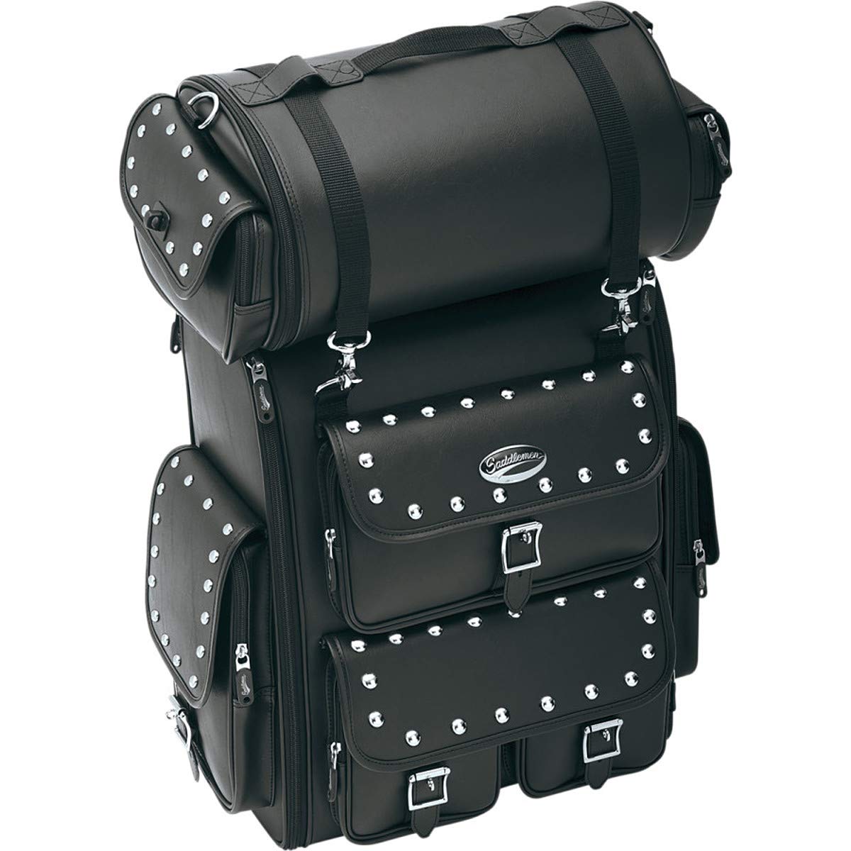 Saddlemen 3515-0097 Desperado Deluxe Sissy Bar Bag - Motorcycle Luggage for Harley Davidson & Cruiser Bikes - Perfect for Long Rides & Road Trips