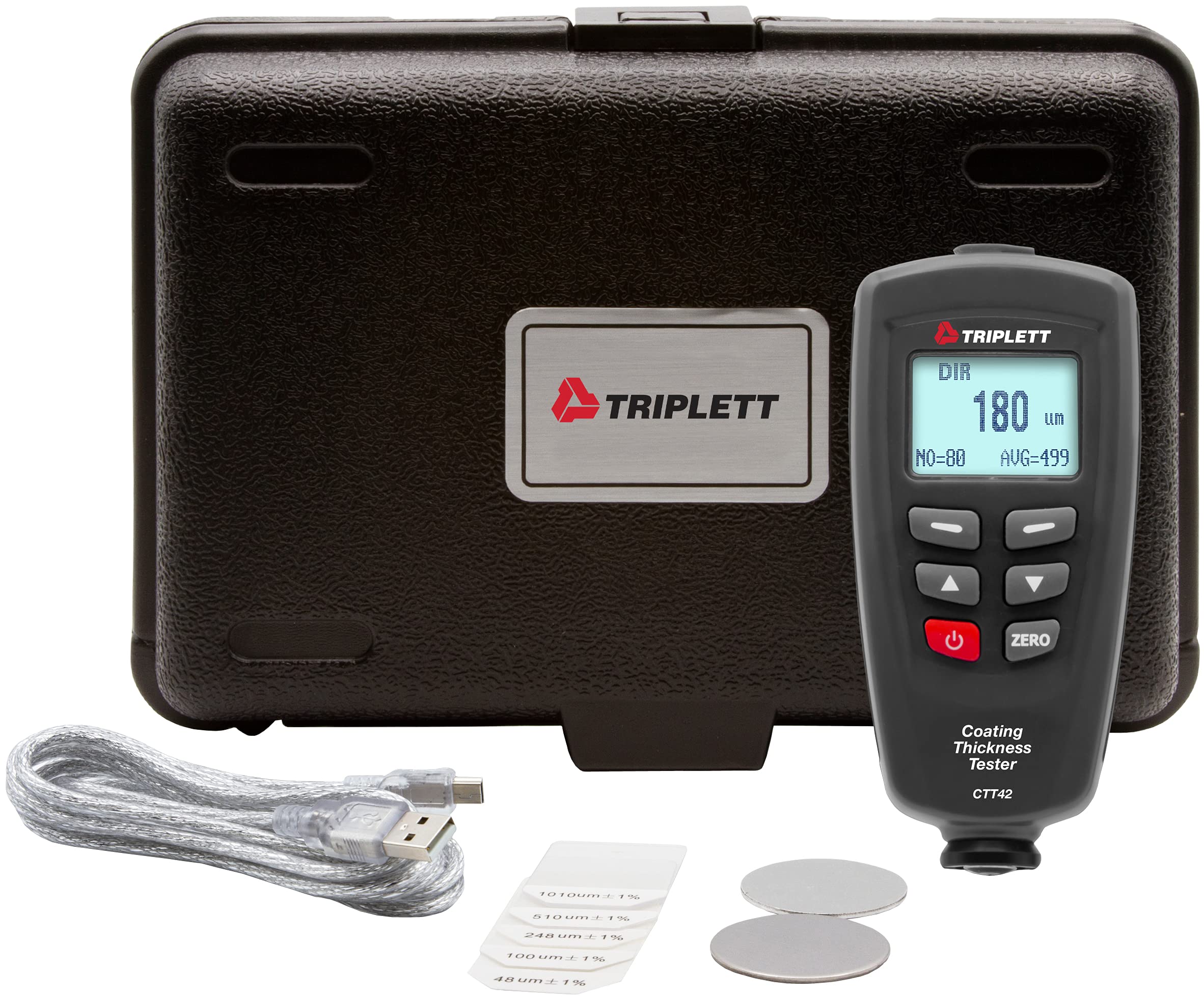 Triplett CTT42 Digital Coating Thickness Gauge - Accurate Measurement for Ferrous & Non-Ferrous Metals | Ideal for Automotive, Marine & Industrial Paint Inspection