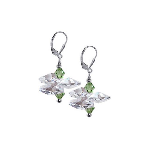 925 Sterling Silver Drop Earrings with Multicolor Austrian Crystals | Elegant Dangle Earrings for Women | Perfect for Parties, Weddings & Special Occasions