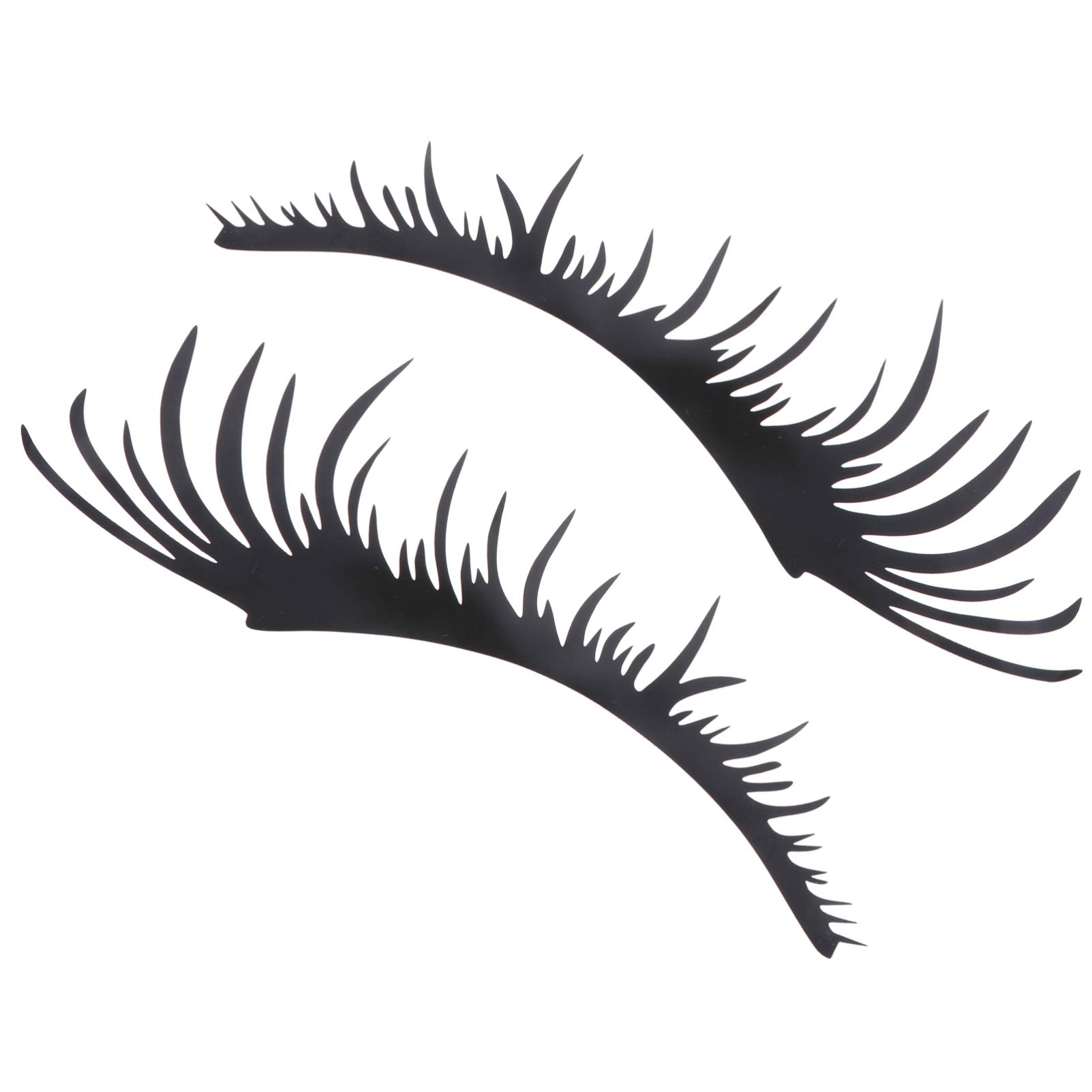 WINOMO 2 Pairs Fake Eyelash Stickers - Durable Car Headlight Decals, Charming Eyelash Design for Car, Truck, Laptop, Bumper & Window Decoration - Perfect for Parties, Road Trips & Customizing Vehicles
