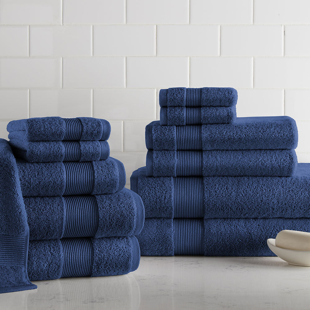 Premium Liam Essential Bath Towel Set - 100% Cotton, Ultra Soft & Absorbent - 6-Piece Luxury Bath Towels for Spa, Hotel & Home Use