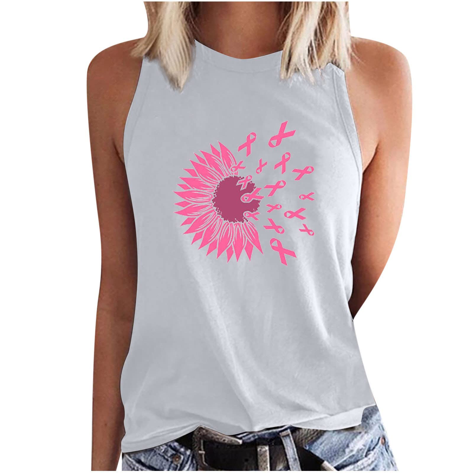 Women's Fashion Casual Blouse - Printed Butterfly Pattern Sleeveless Round Neck Summer Top | Perfect for Beach Outings, Office Wear & Summer Parties