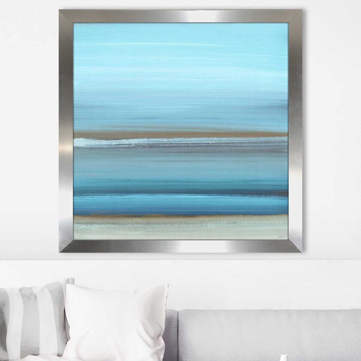 Square by the Sea I - John Butler Print on Acrylic Panel - Coastal Wall Art for Beach House Decor & Living Room