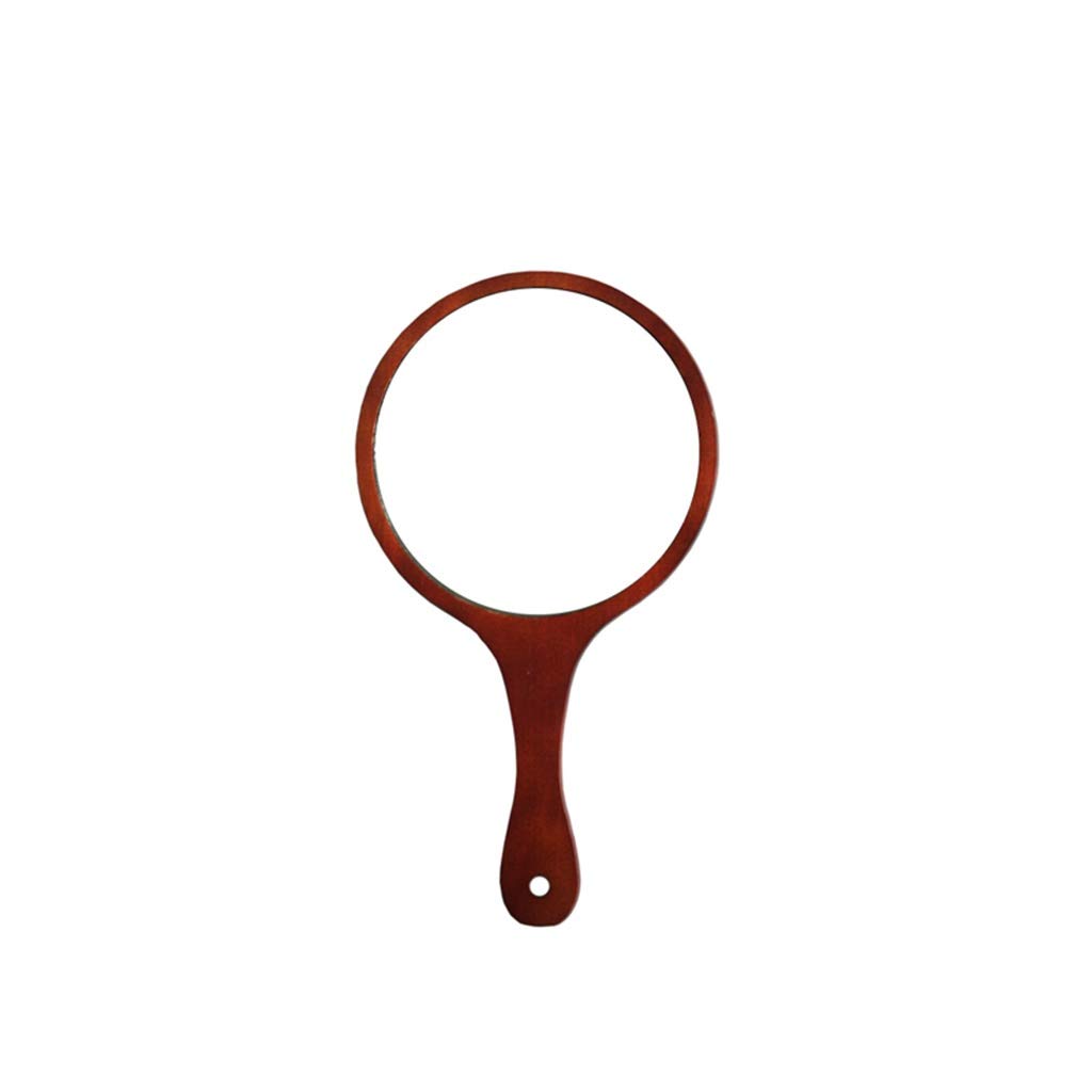Aoyanqi Wooden Hand Mirror - Portable Round Makeup Mirror for Women & Shaving Mirror for Men, Japanese-Style Hanging Decorative Mirror, Multifunctional Vanity Tool - Perfect for Bathroom, Bedroom & Travel