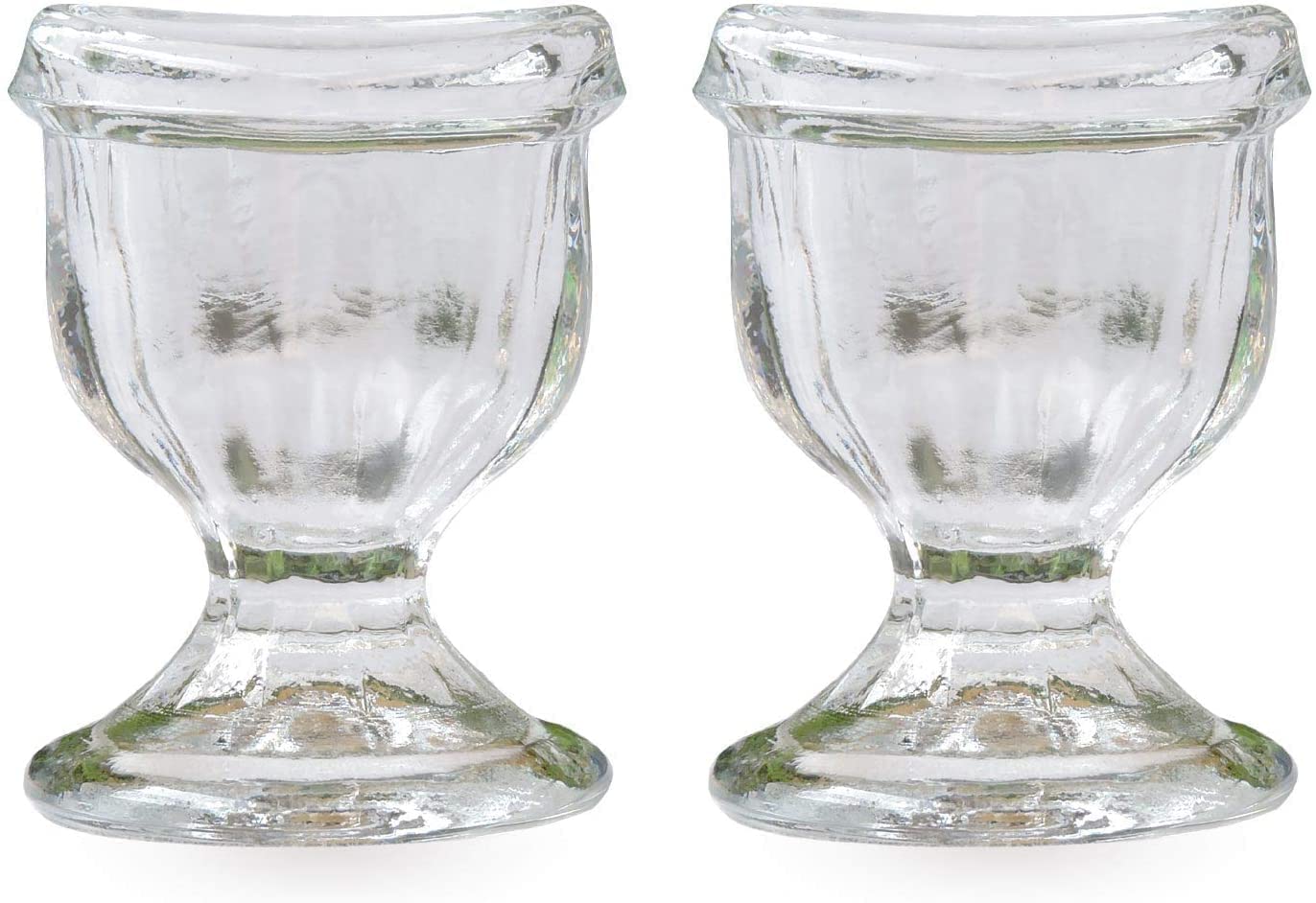 Soulvinee Premium Eye Wash Cups with Glass Smooth Edge & Eye-Shaped Rim - Snug Fit (2 Pack) - Perfect for First Aid, Eye Care, and Contact Lens Cleaning