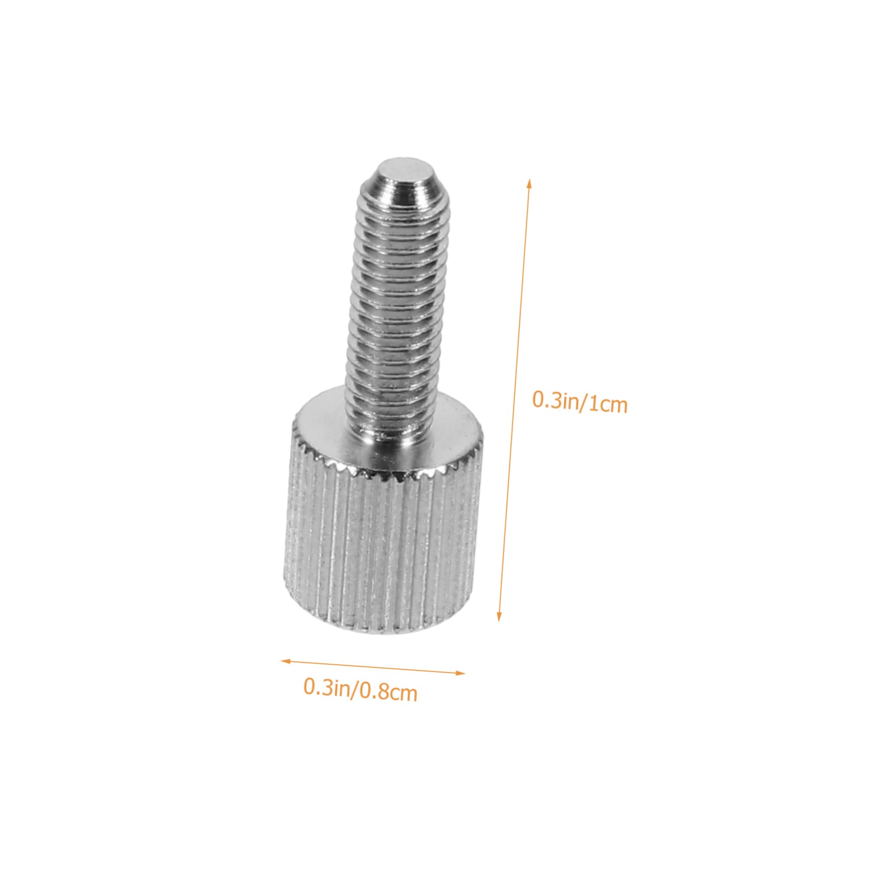 OSALADI 20pcs Knurled Thumb Screws for Computer Case - High Head Nickel-Plated Iron Screws, RGB PC Case Accessories - Perfect for DIY Computer Builds & Case Modifications