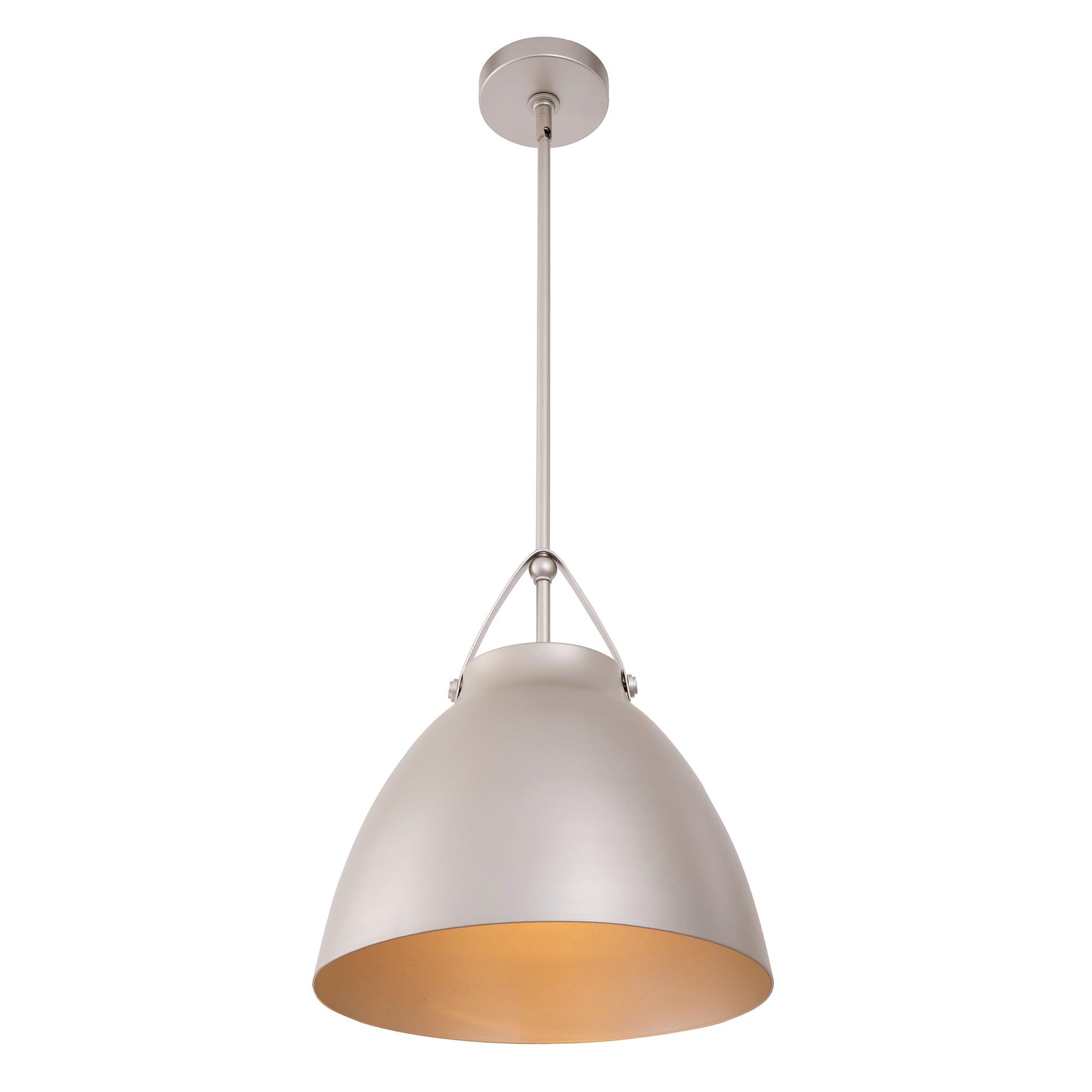 Modern 1-Light Metal Dimmable Pendant Light Fixture for Kitchen Island, Dining Room, or Bedroom - Adjustable Hanging Ceiling Lamp with Vintage Industrial Style