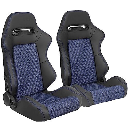 Black Leather Blue Shiny Fabric