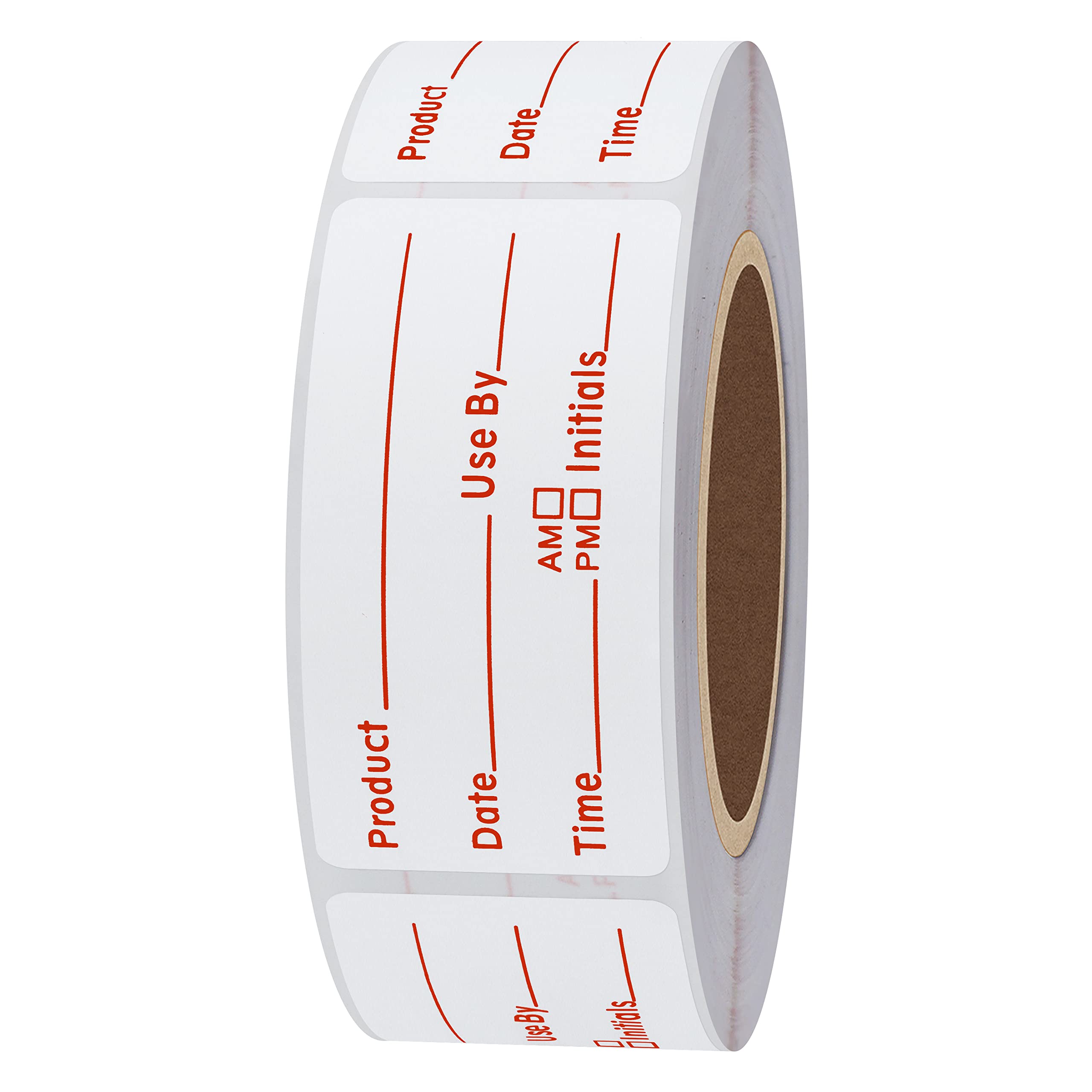 Hybsk 500pcs Removable Freezer Labels for Food Storage - 1 x 2 Inch FIFO Date Stickers for Meal Prep & Organization (Red) - Perfect for Kitchen, Restaurant & Home Food Safety