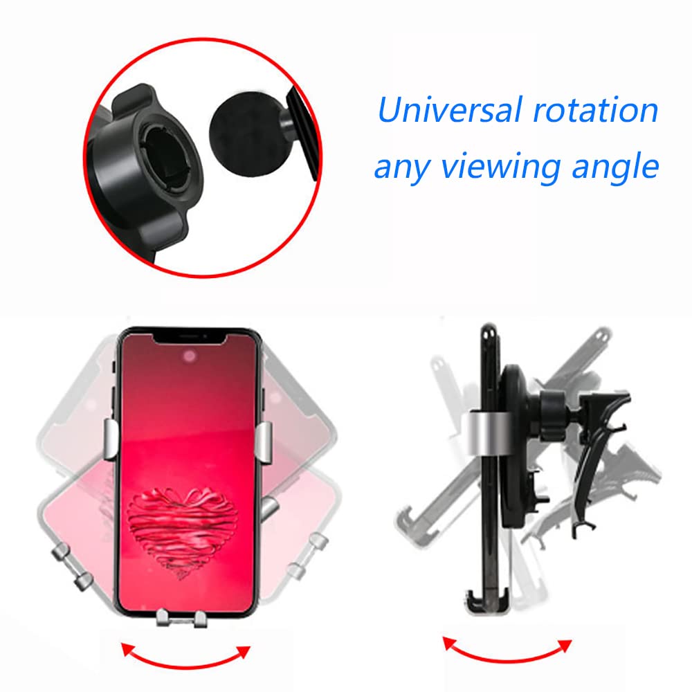 360° Rotating Air Vent Car Phone Mount for Toyota Corolla Cross 2022-2023 - Universal Hands-Free Holder Compatible with iPhone 14/13/12, Samsung Galaxy S23/S22 (4-7 Inch Phones) - Perfect for GPS Navigation & Safe Driving