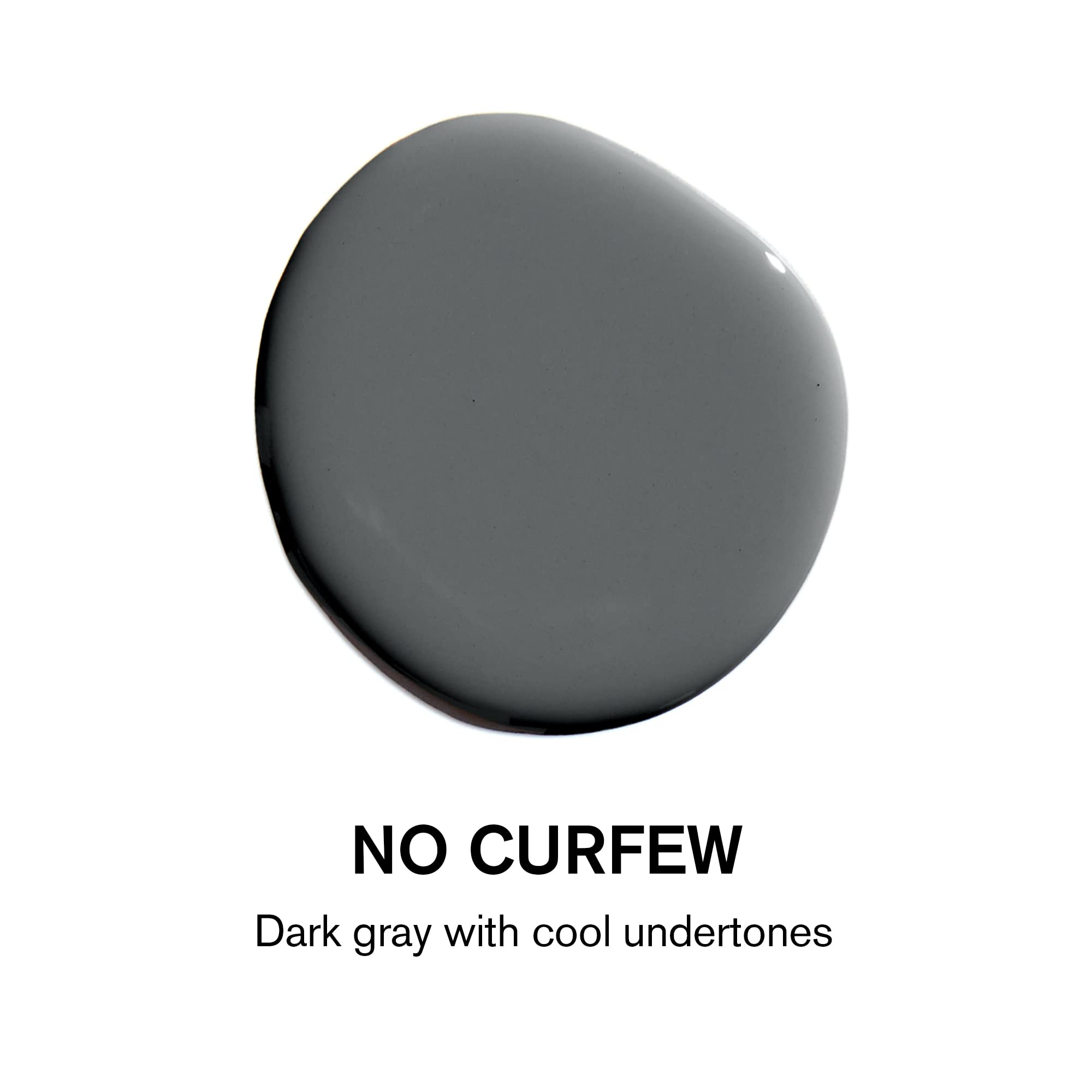 Premium Cabinet & Door Paint - Durable, Washable Semi-Gloss Finish, Self-Priming, Low VOC, Green Wise Certified - Dark Gray with Cool Undertones (1 Gallon) - Perfect for Kitchen Cabinets, Bathroom Doors & Home Furniture Makeovers