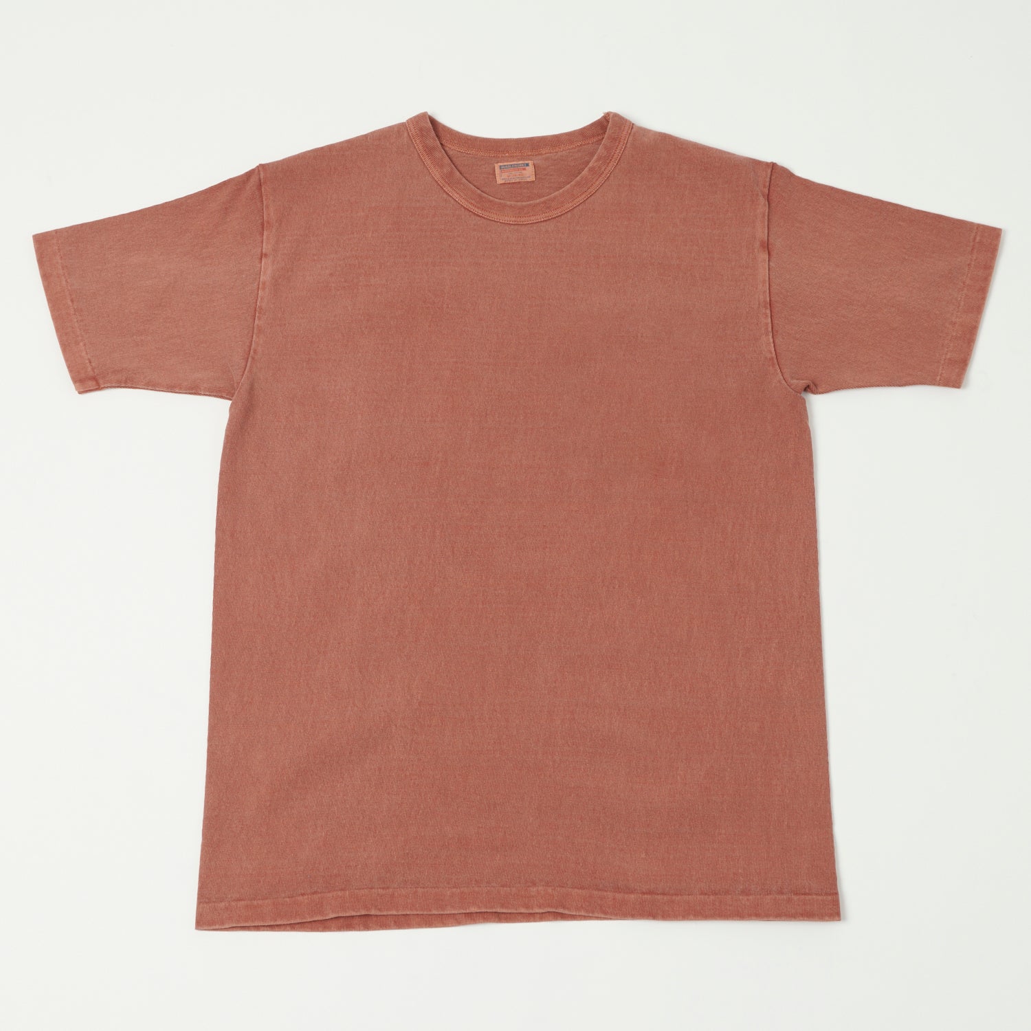 Dubbleworks Heavyweight Cotton Pigment Dyed T-Shirt for Men - Brick Red | Durable & Comfortable for Work, Casual & Outdoor Activities