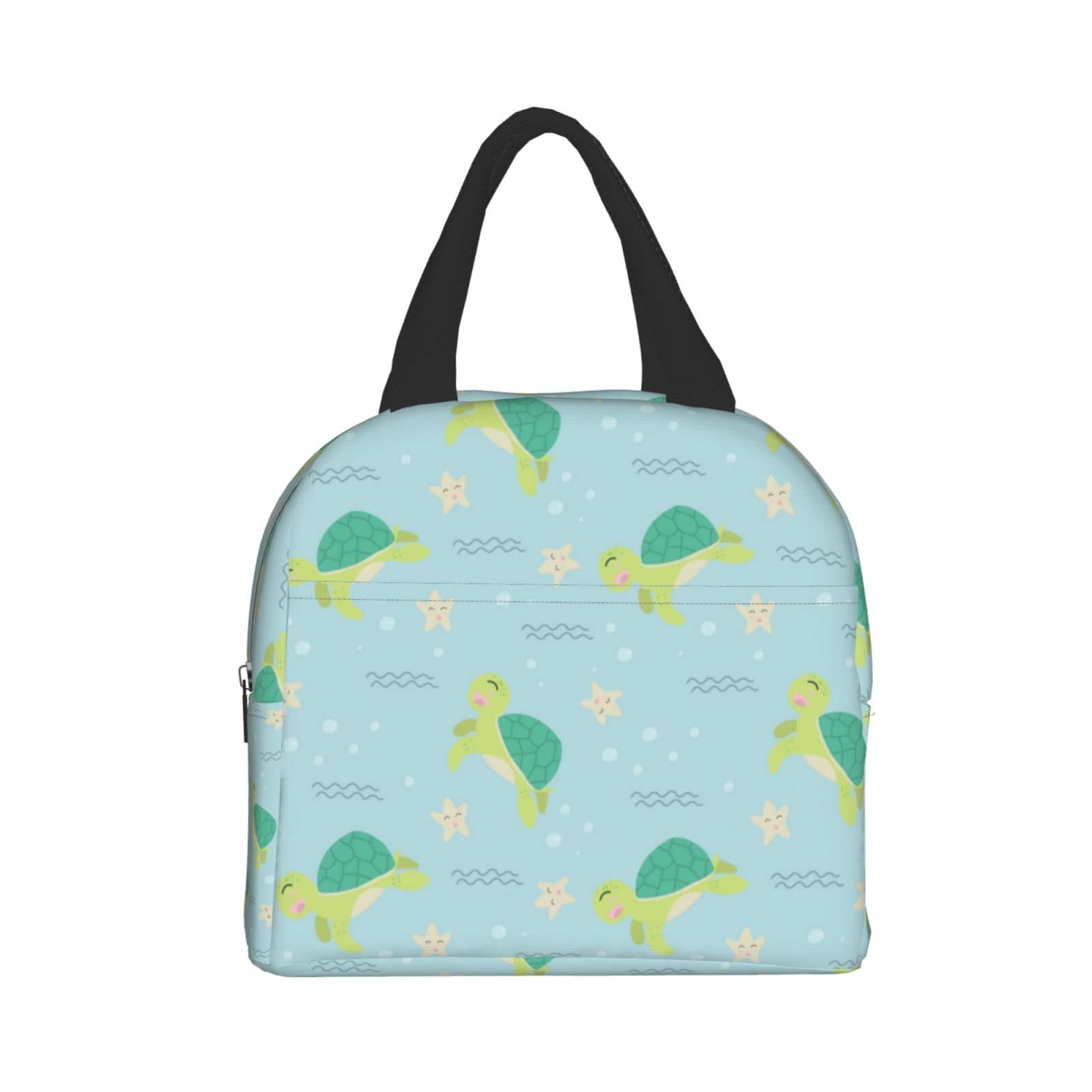 Insulated Lunch Box with Cute Turtle & Starfish Design - Reusable, Leak-Proof Meal Bag for Work, School, Travel & Picnic | Portable Food Container for Men & Women | BPA-Free & Easy to Clean