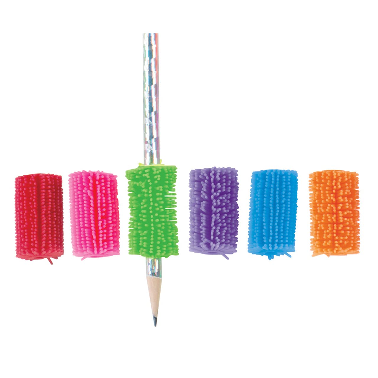 Soft & Comfortable ToyPlaya Cushy Squishy Pencil Grips (6-Pack) - Ergonomic Writing Aid for Kids & Adults, Perfect for School, Office & Handwriting Practice