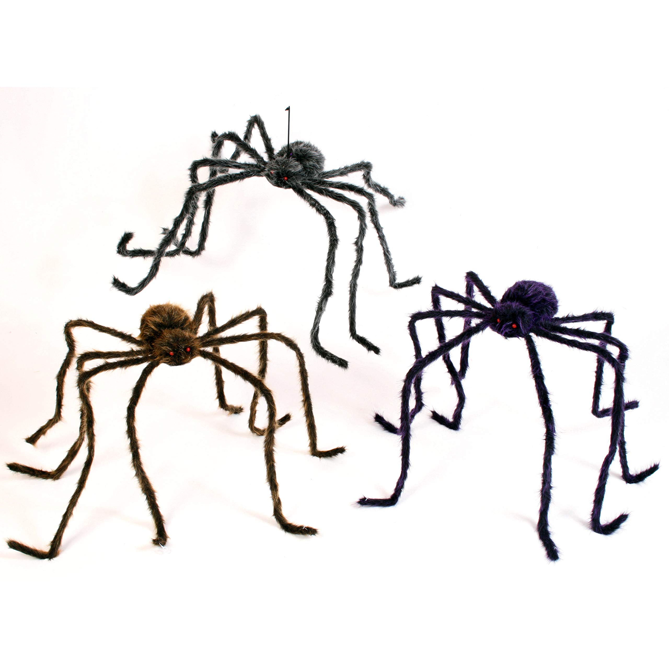 Giant Posable Creepy Furry Spider Halloween Prop - 90