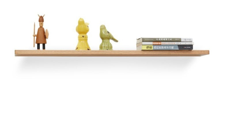 Solid Oak Wood Wall Shelf - Rustic Floating Shelf for Living Room, Bedroom, Kitchen Storage & Decor - Handmade Hanging Wall Rack for Home Organization