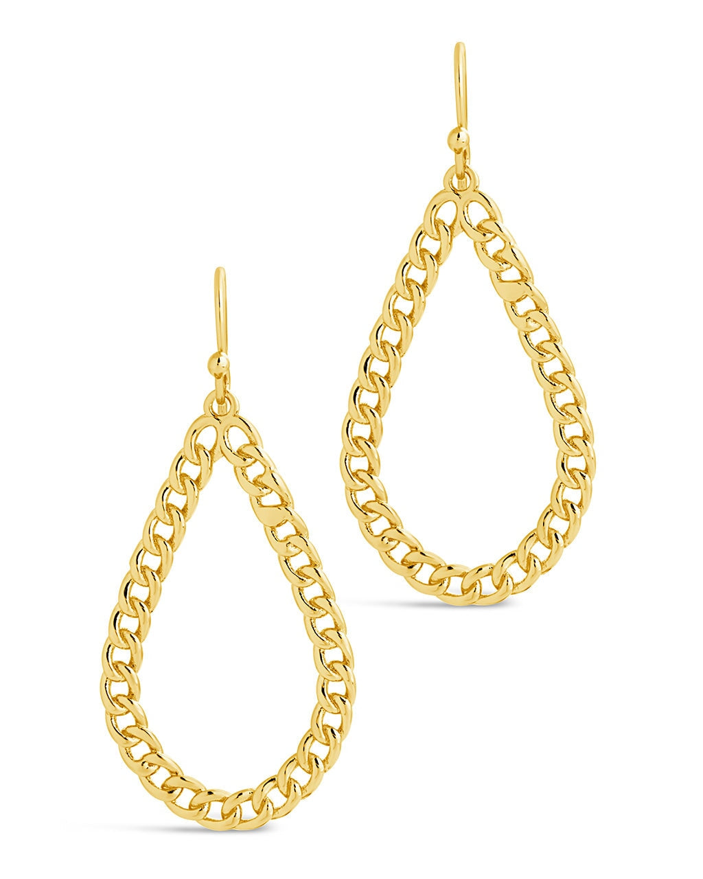 Stylish Nikole Chainlink Teardrop Dangle Earrings for Women - Trendy Gold/Silver Fashion Jewelry - Perfect for Parties, Weddings & Everyday Wear