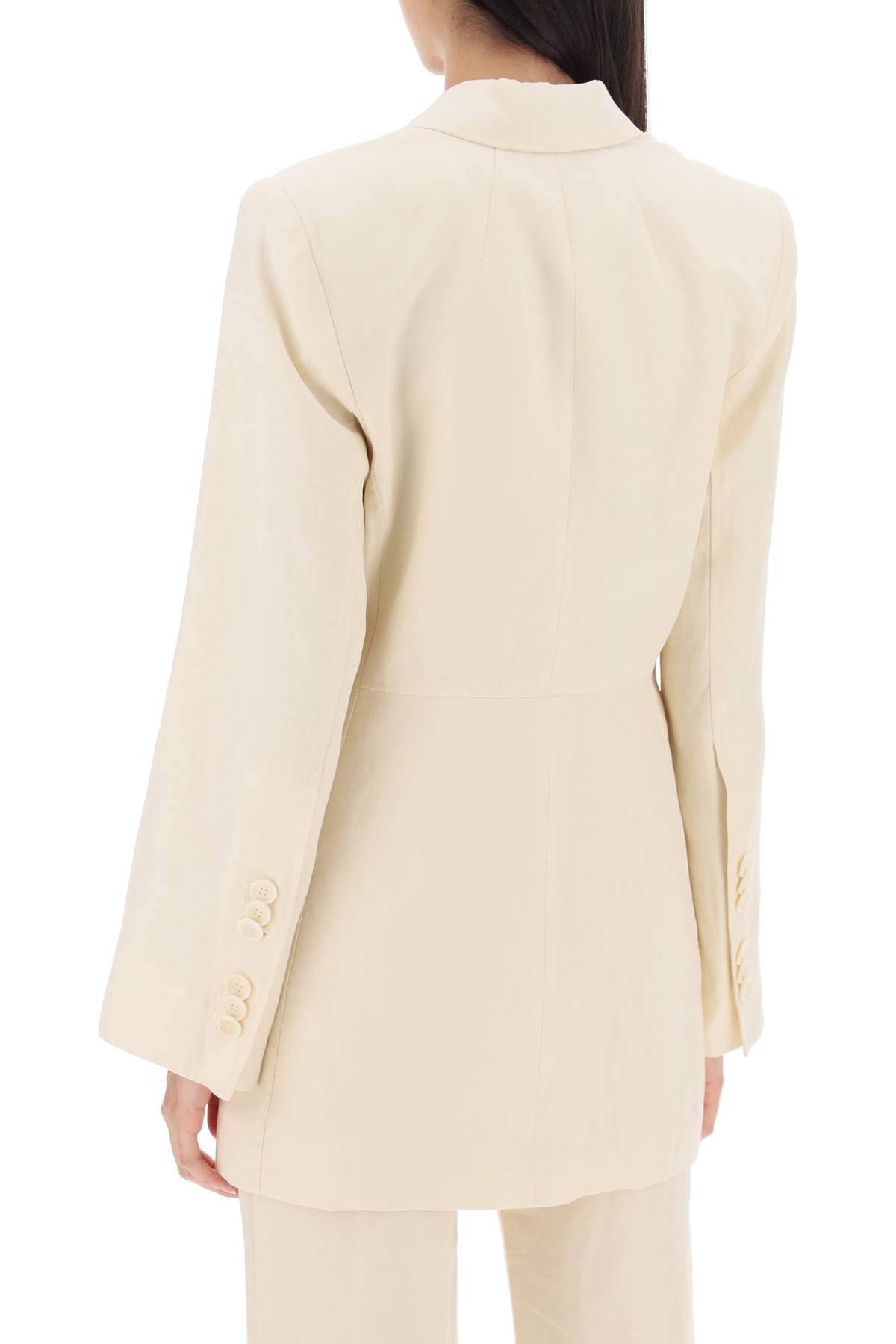 By Malene Birger Porter Linen Blend Blazer - Women's Lightweight Tailored Jacket for Office, Travel & Casual Wear