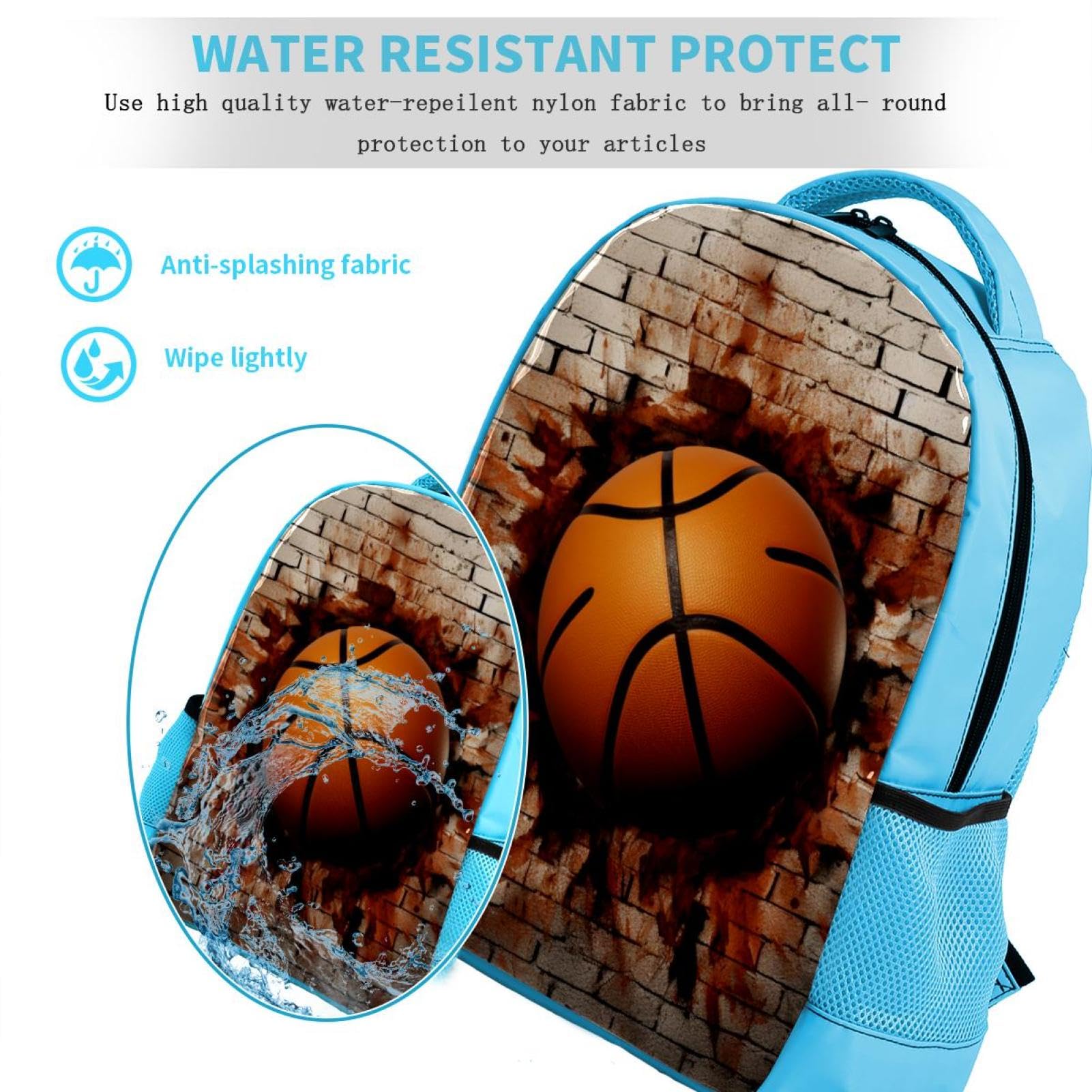 3D Pattern Basketball Backpack for Women & Men - Stylish Travel Backpack for Gym, School & Outdoor Adventures