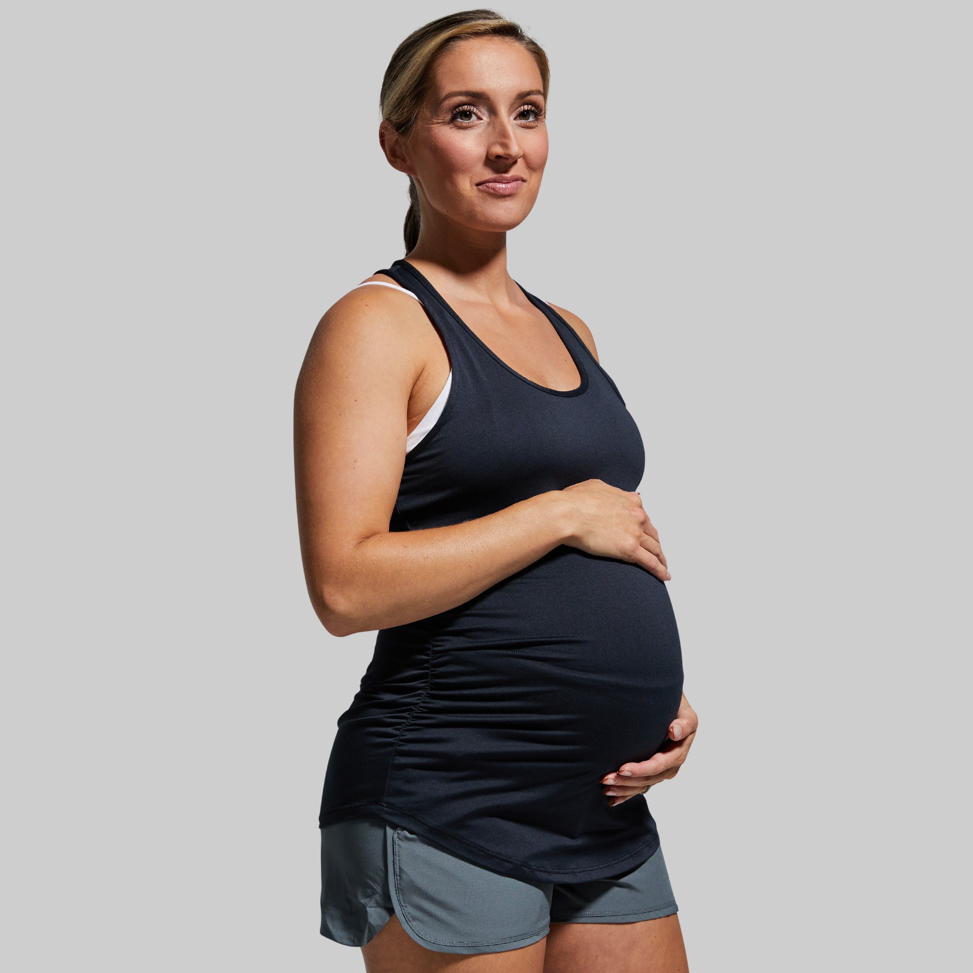 Maternity Staple Tank Top for Pregnant Women - Soft Comfortable Nursing & Pregnancy Essential (Black) - Perfect for Everyday Wear, Maternity Photos & Breastfeeding
