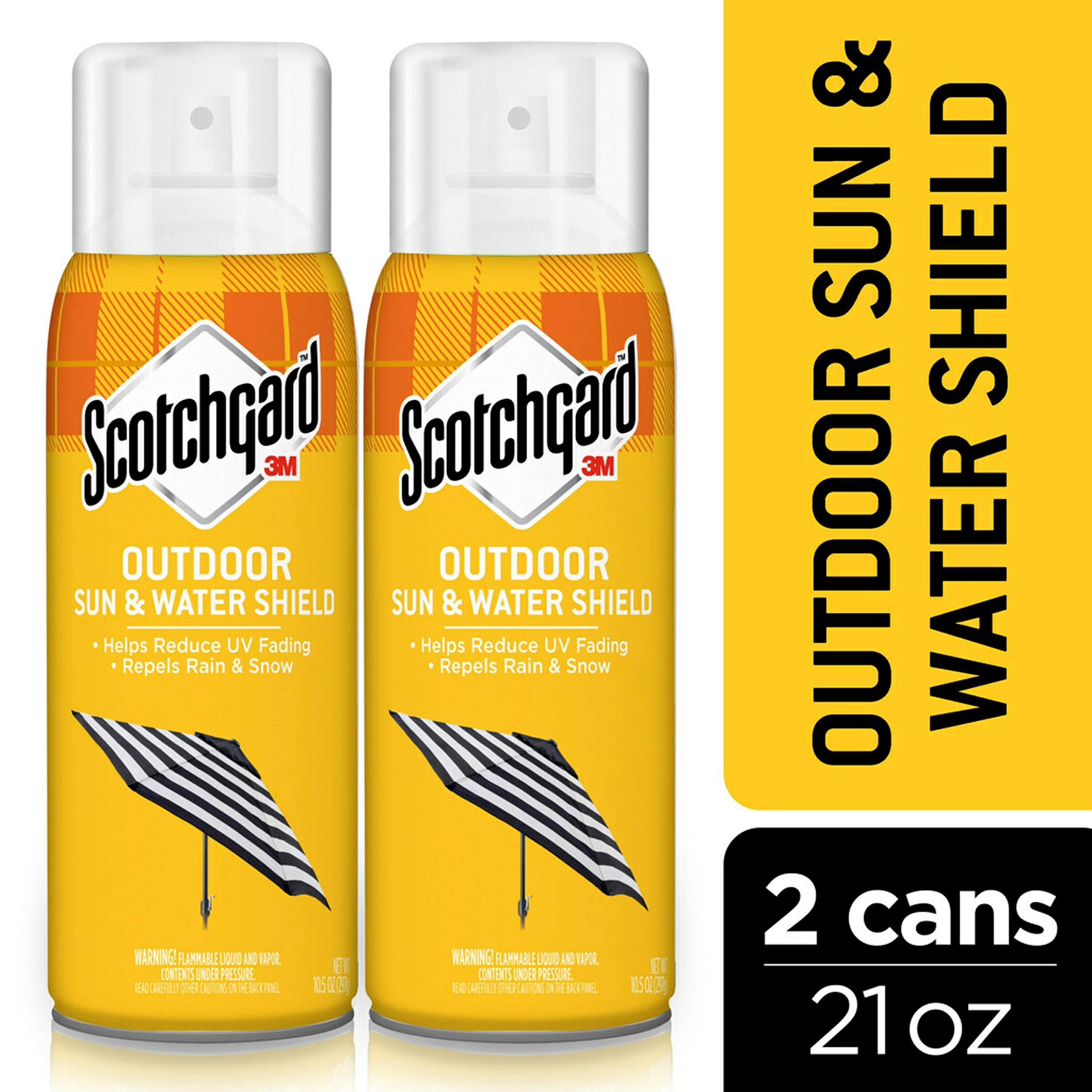 Scotchgard Sun and Water Shield Spray - 2 Pack (21 oz Each) | Water Repellent for Outdoor Gear, Tents, Backpacks, Jackets | Protects Canvas, Polyester & Nylon Fabrics | Ideal for Camping, Hiking & Rainy Weather Use