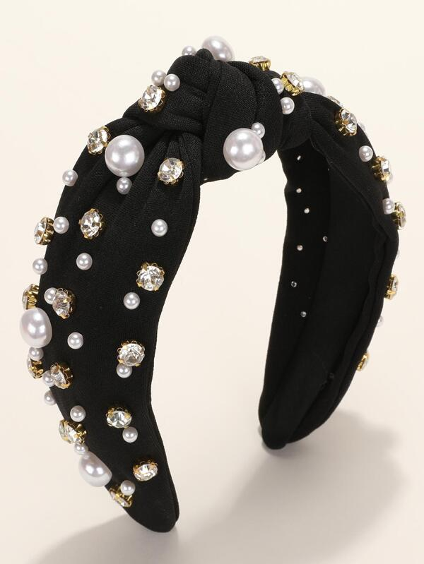 Elegant Christmas Pearl Headband for Women - Festive Holiday Hair Accessories for Parties, Weddings & Photo Shoots