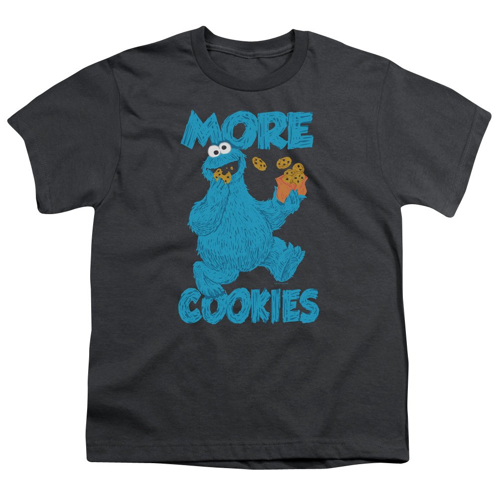 Sesame Street More Cookies Unisex Youth T-Shirt for Boys & Girls - Cute Cartoon Graphic Tee for Kids, Toddlers & Preschoolers - Perfect for Playdates, Birthday Parties & Everyday Wear