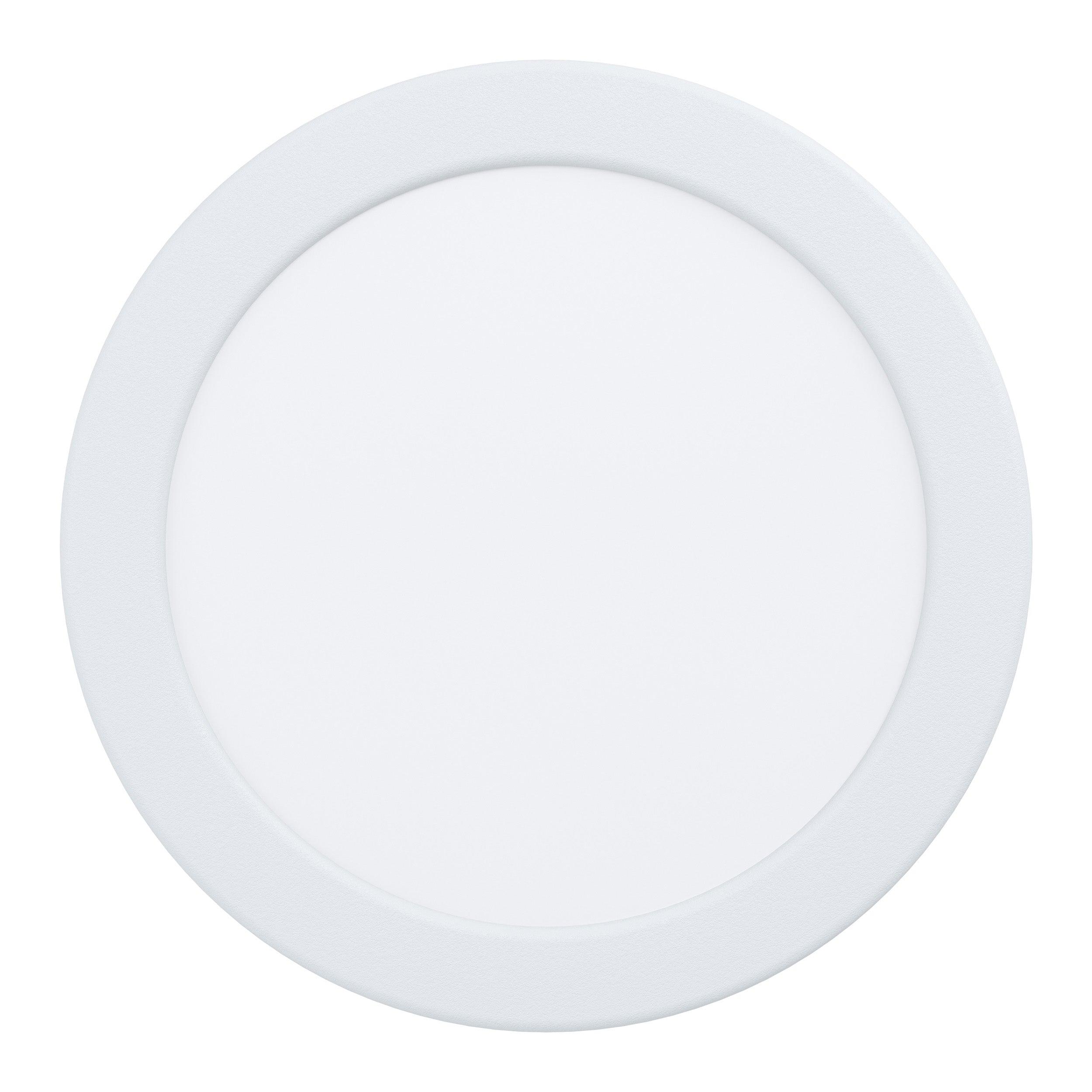 Eglo Fueva 5-LED Round White Recessed Ceiling Light - 16.6cm (6.5 Inch) Dimmable Downlight for Kitchen, Bathroom & Living Room - Energy Efficient LED Lighting Fixture