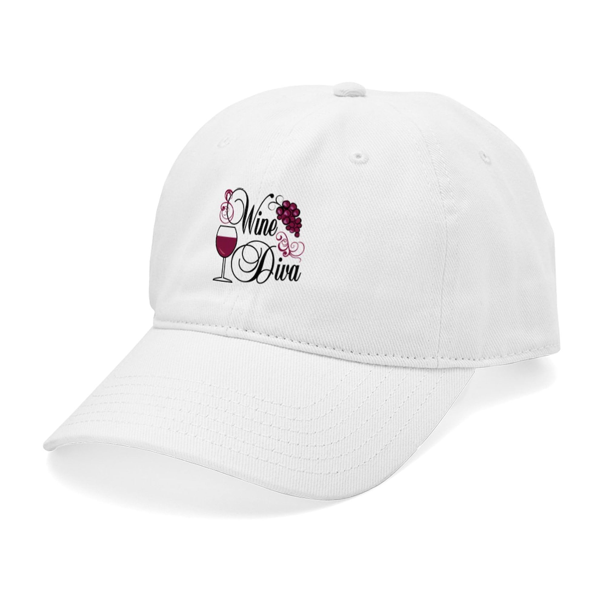 Wine Diva Adjustable Baseball Cap for Wine Lovers & Gifts
